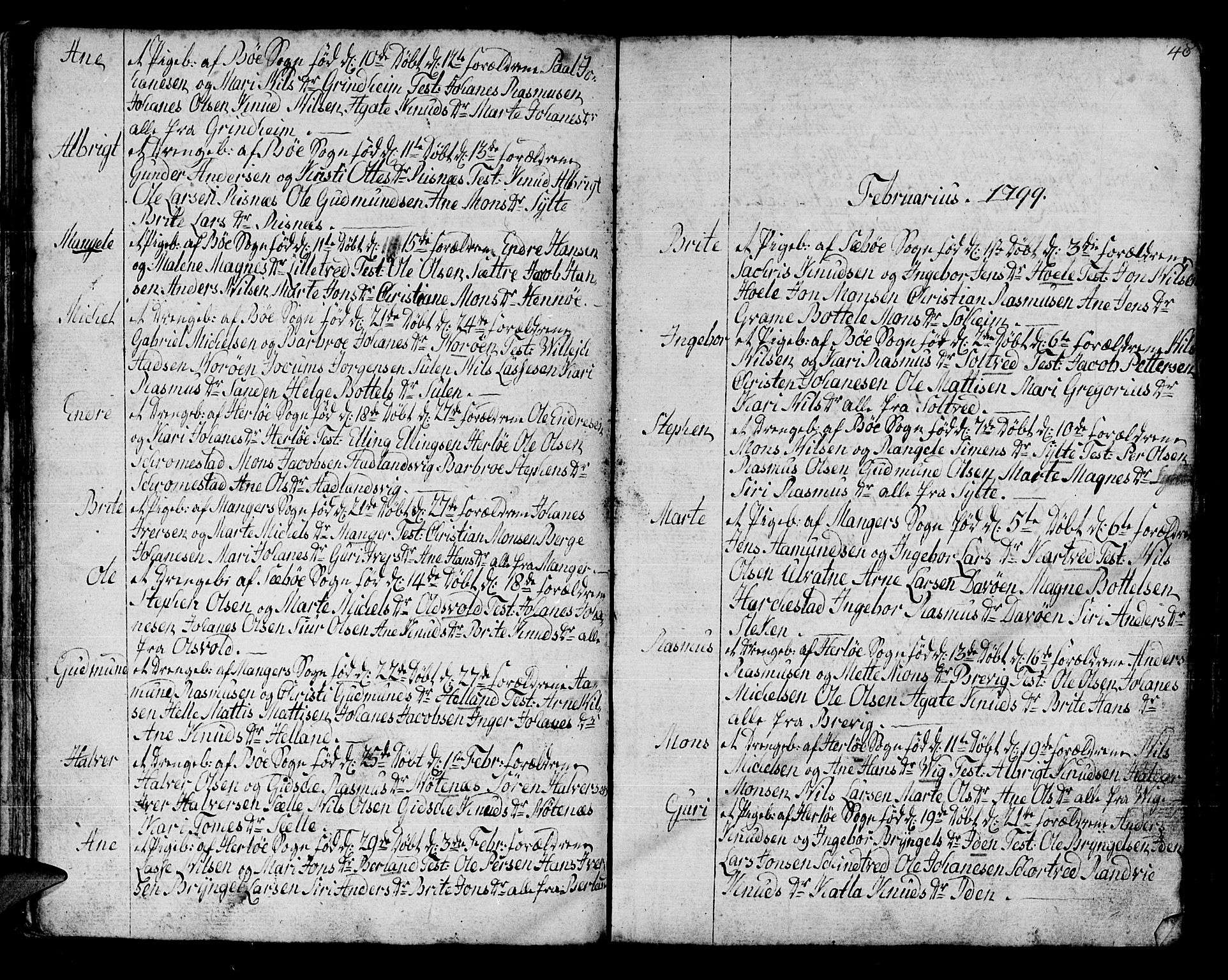 Manger sokneprestembete, SAB/A-76801/H/Haa: Parish register (official) no. A 2, 1792-1815, p. 48