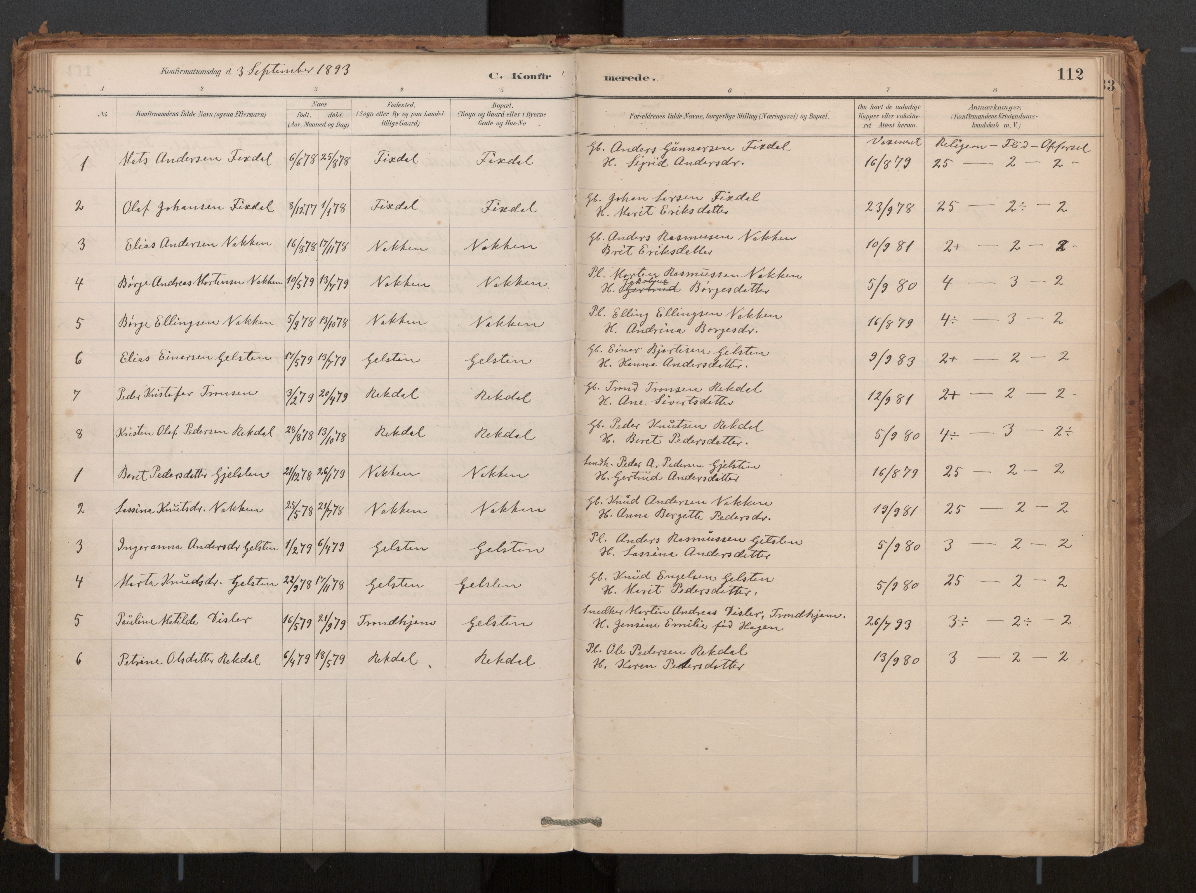 Ministerialprotokoller, klokkerbøker og fødselsregistre - Møre og Romsdal, AV/SAT-A-1454/540/L0540a: Parish register (official) no. 540A02, 1884-1908, p. 112