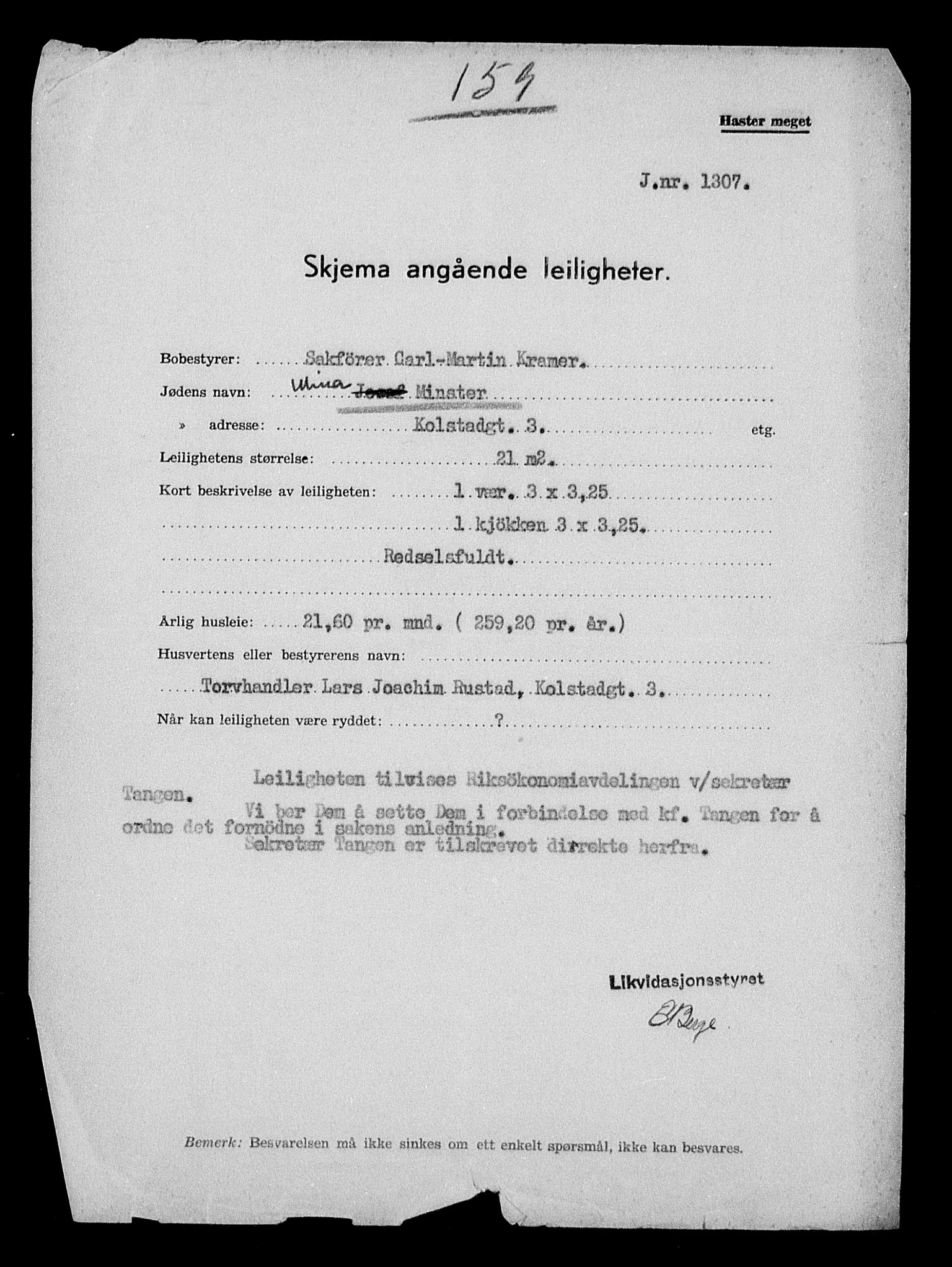 Justisdepartementet, Tilbakeføringskontoret for inndratte formuer, RA/S-1564/H/Hc/Hcc/L0965: --, 1945-1947, p. 698