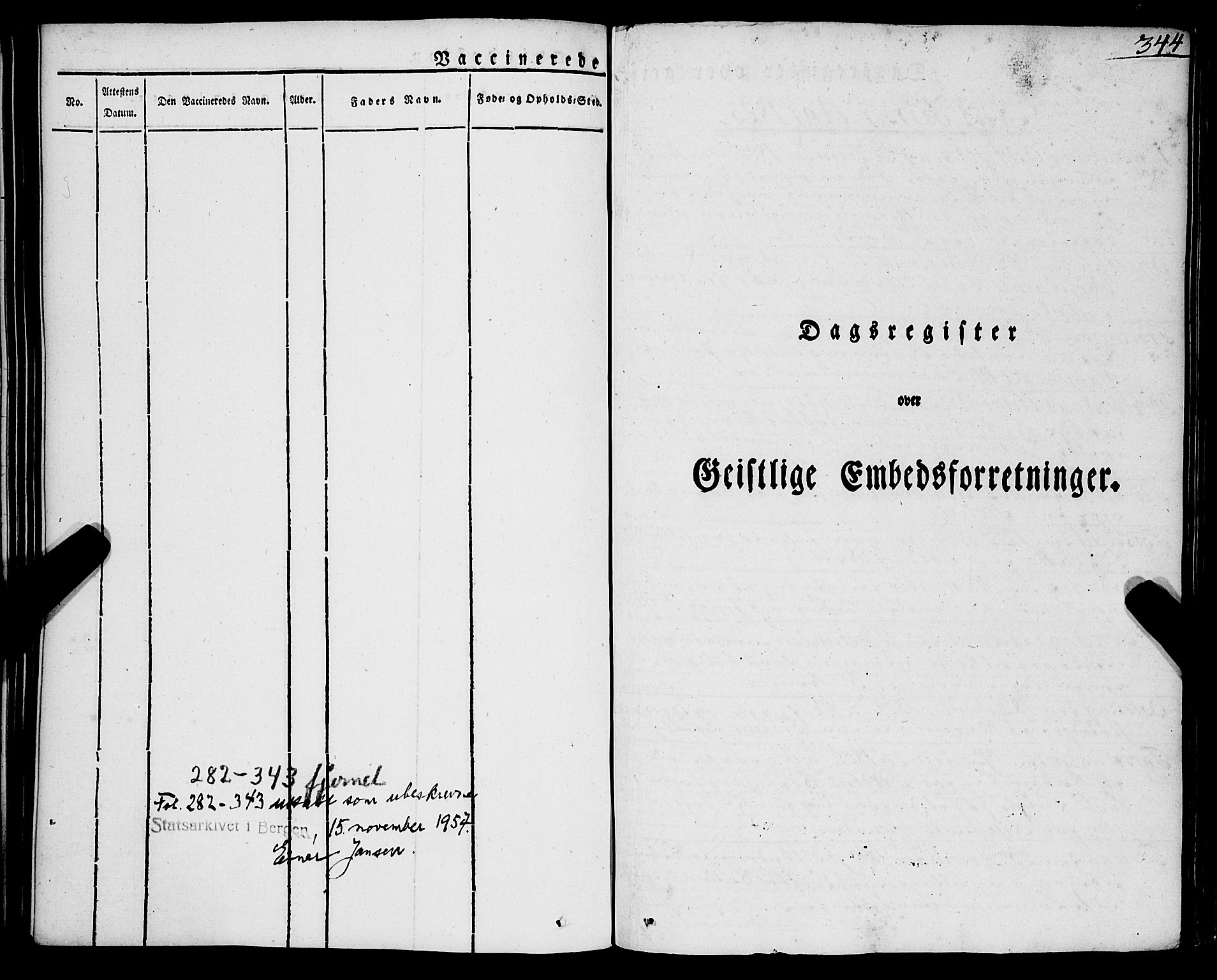 Korskirken sokneprestembete, SAB/A-76101/H/Haa/L0050: Parish register (official) no. F 1, 1821-1869, p. 344