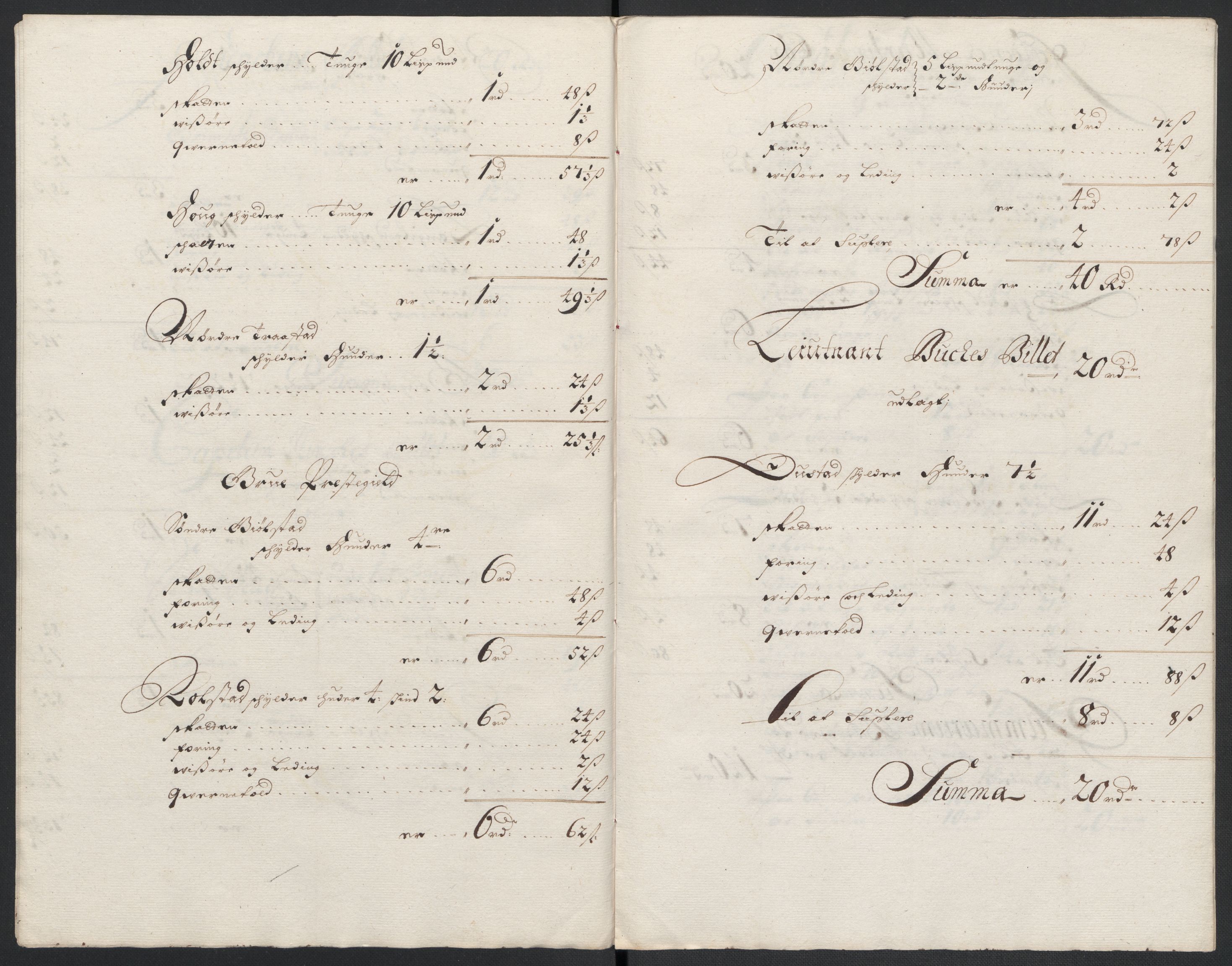 Rentekammeret inntil 1814, Reviderte regnskaper, Fogderegnskap, RA/EA-4092/R13/L0835: Fogderegnskap Solør, Odal og Østerdal, 1697, p. 247