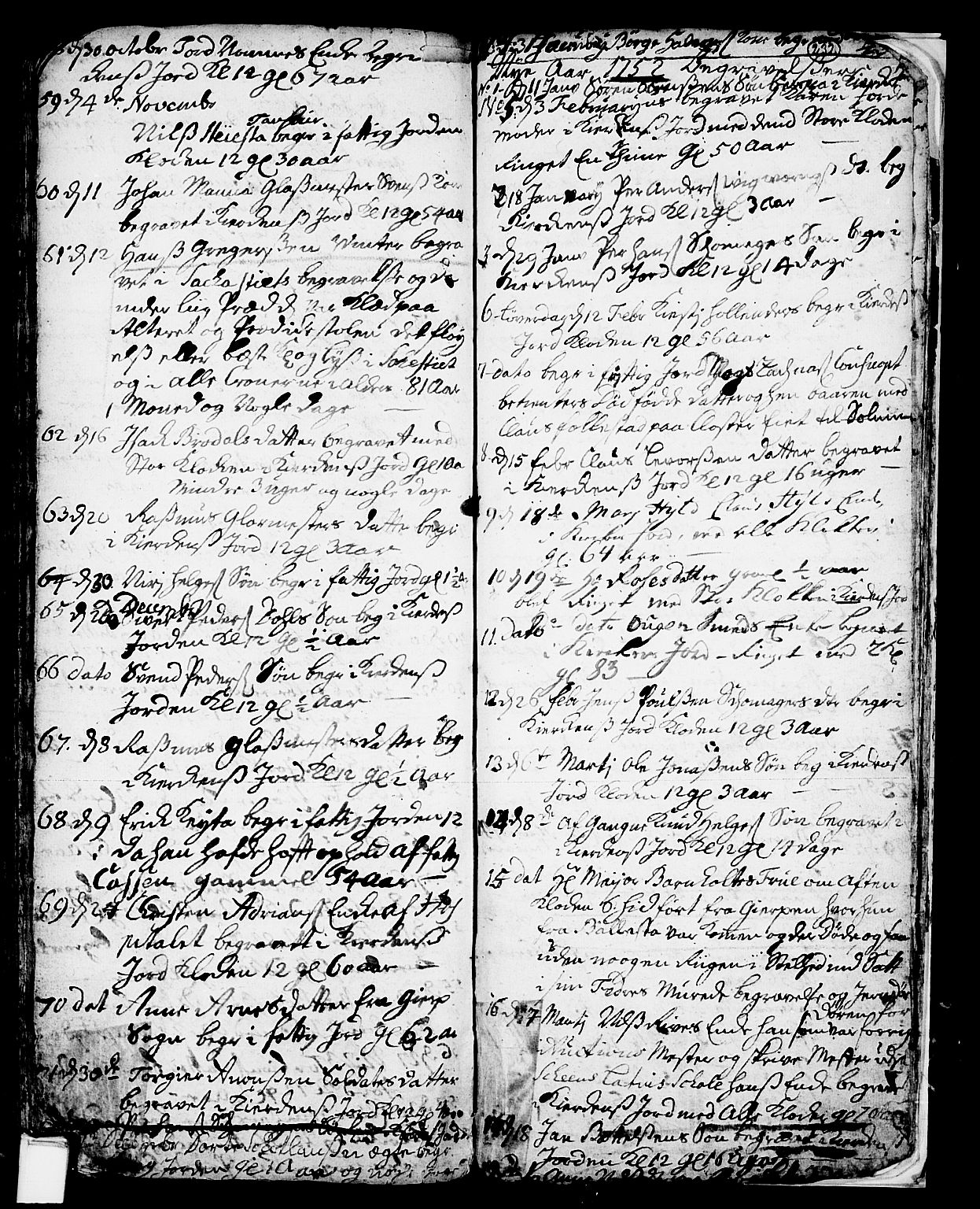 Skien kirkebøker, SAKO/A-302/F/Fa/L0002: Parish register (official) no. 2, 1716-1757, p. 232