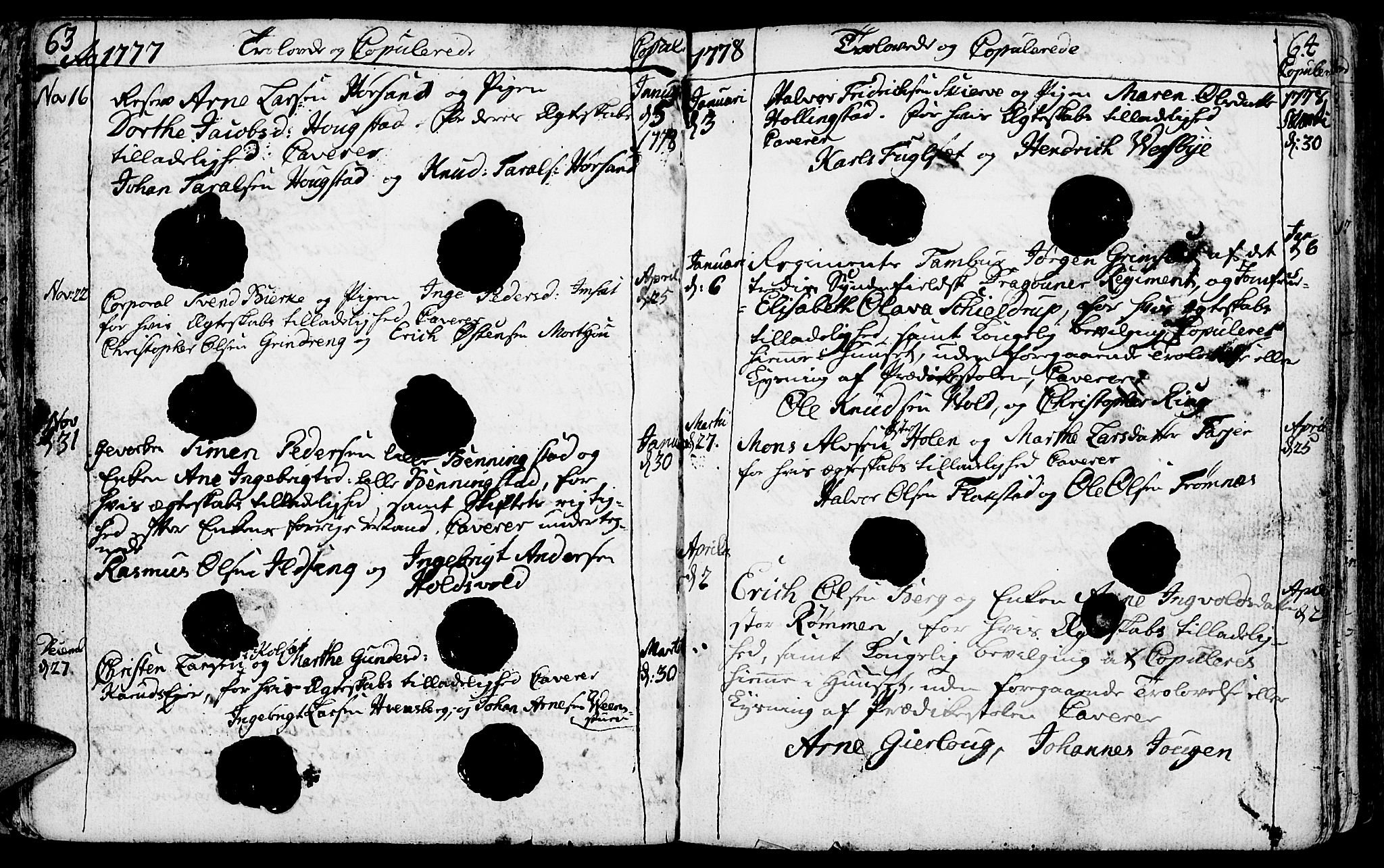 Løten prestekontor, AV/SAH-PREST-022/K/Ka/L0003: Parish register (official) no. 3, 1773-1800, p. 63-64