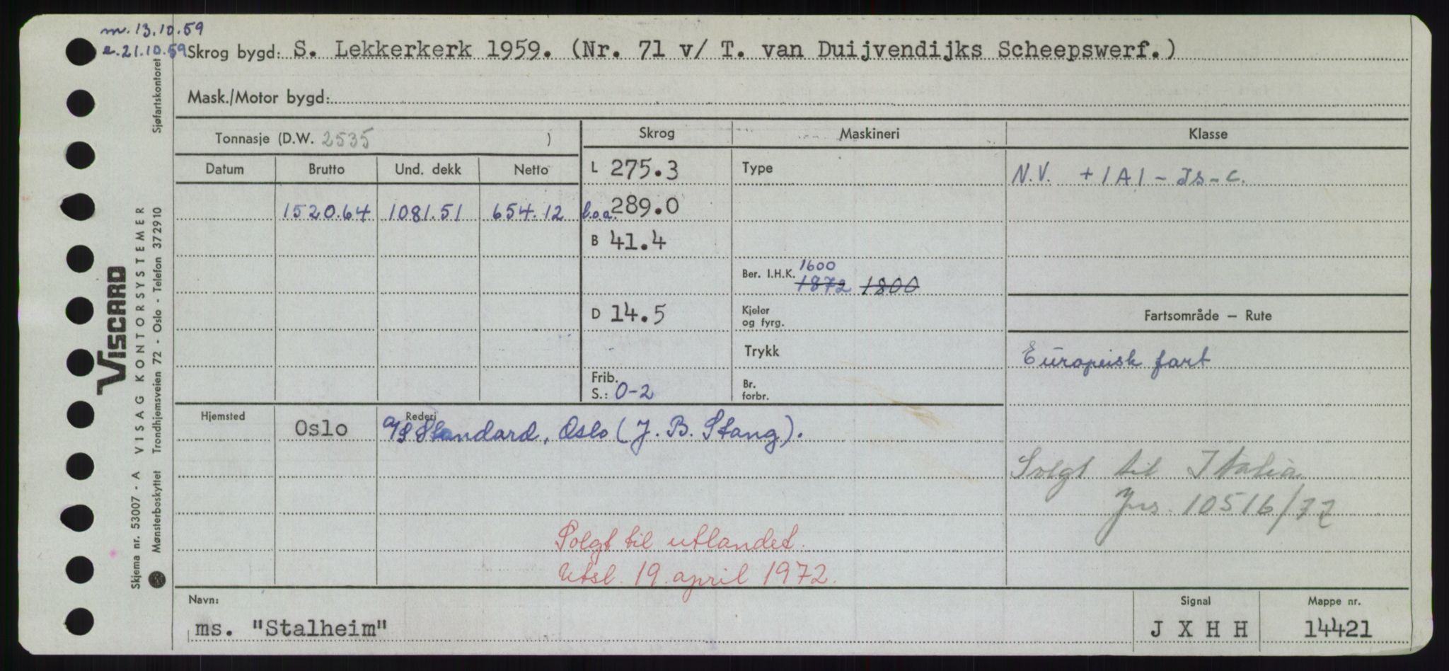 Sjøfartsdirektoratet med forløpere, Skipsmålingen, AV/RA-S-1627/H/Hd/L0036: Fartøy, St, p. 53