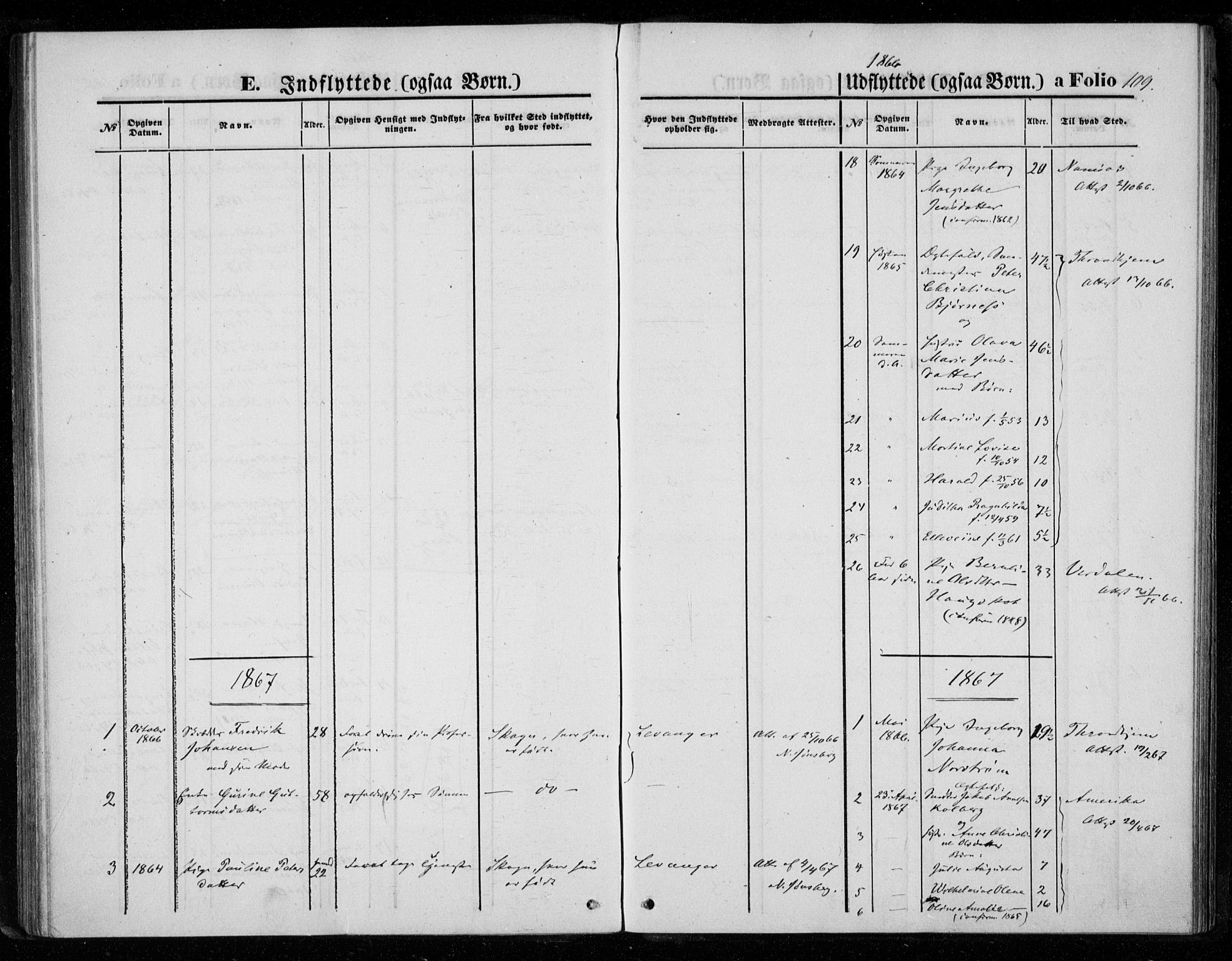 Ministerialprotokoller, klokkerbøker og fødselsregistre - Nord-Trøndelag, SAT/A-1458/720/L0186: Parish register (official) no. 720A03, 1864-1874, p. 109
