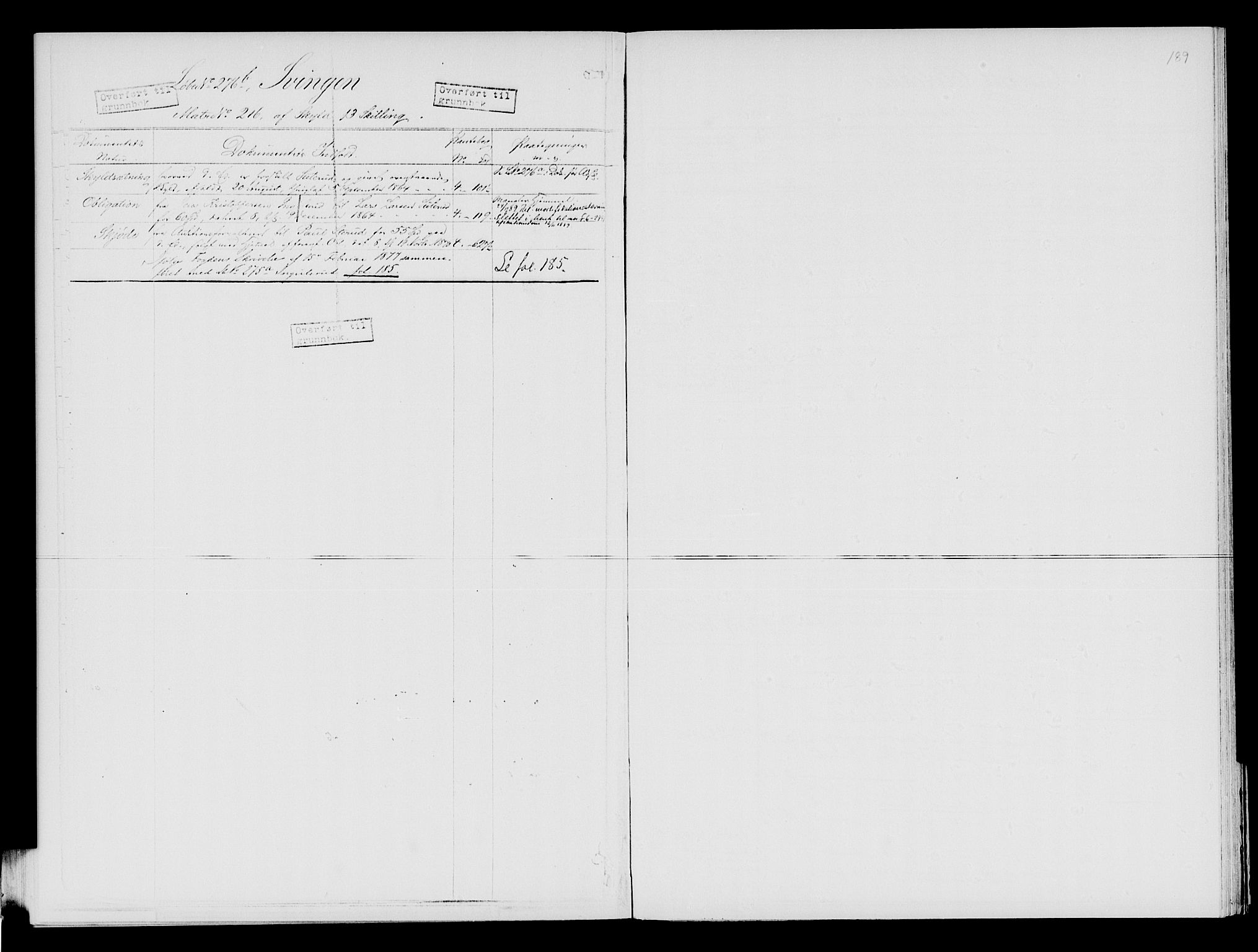 Nord-Hedmark sorenskriveri, SAH/TING-012/H/Ha/Had/Hade/L0001A: Mortgage register no. 4.1a, 1871-1940, p. 189