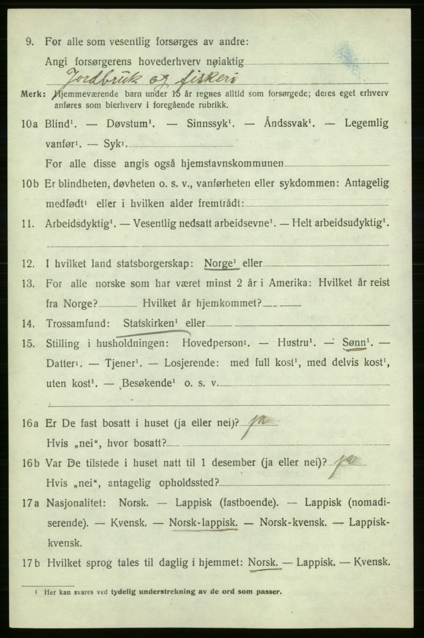 SATØ, 1920 census for Kjelvik, 1920, p. 1636