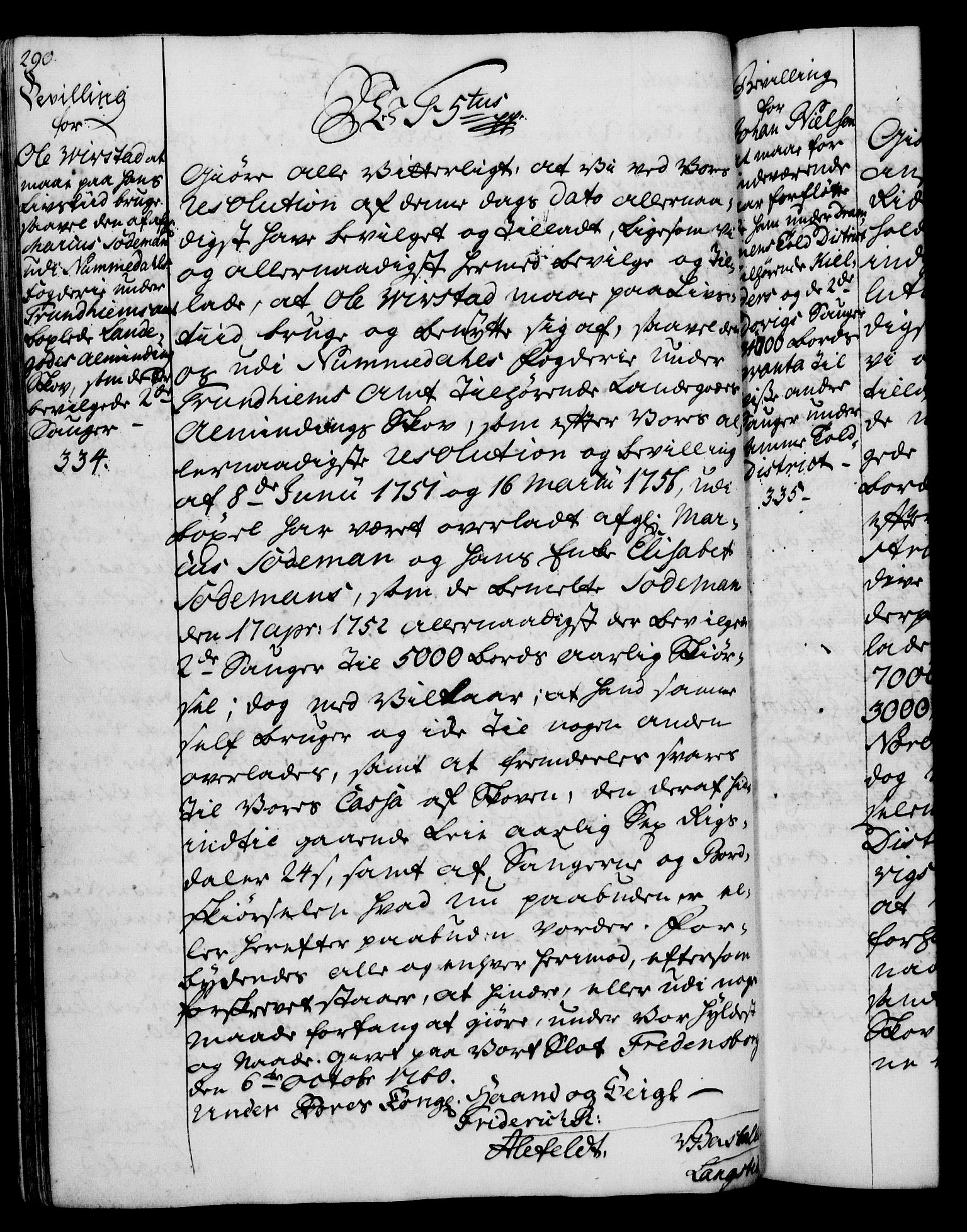 Rentekammeret, Kammerkanselliet, RA/EA-3111/G/Gg/Gga/L0007: Norsk ekspedisjonsprotokoll med register (merket RK 53.7), 1759-1768, p. 290