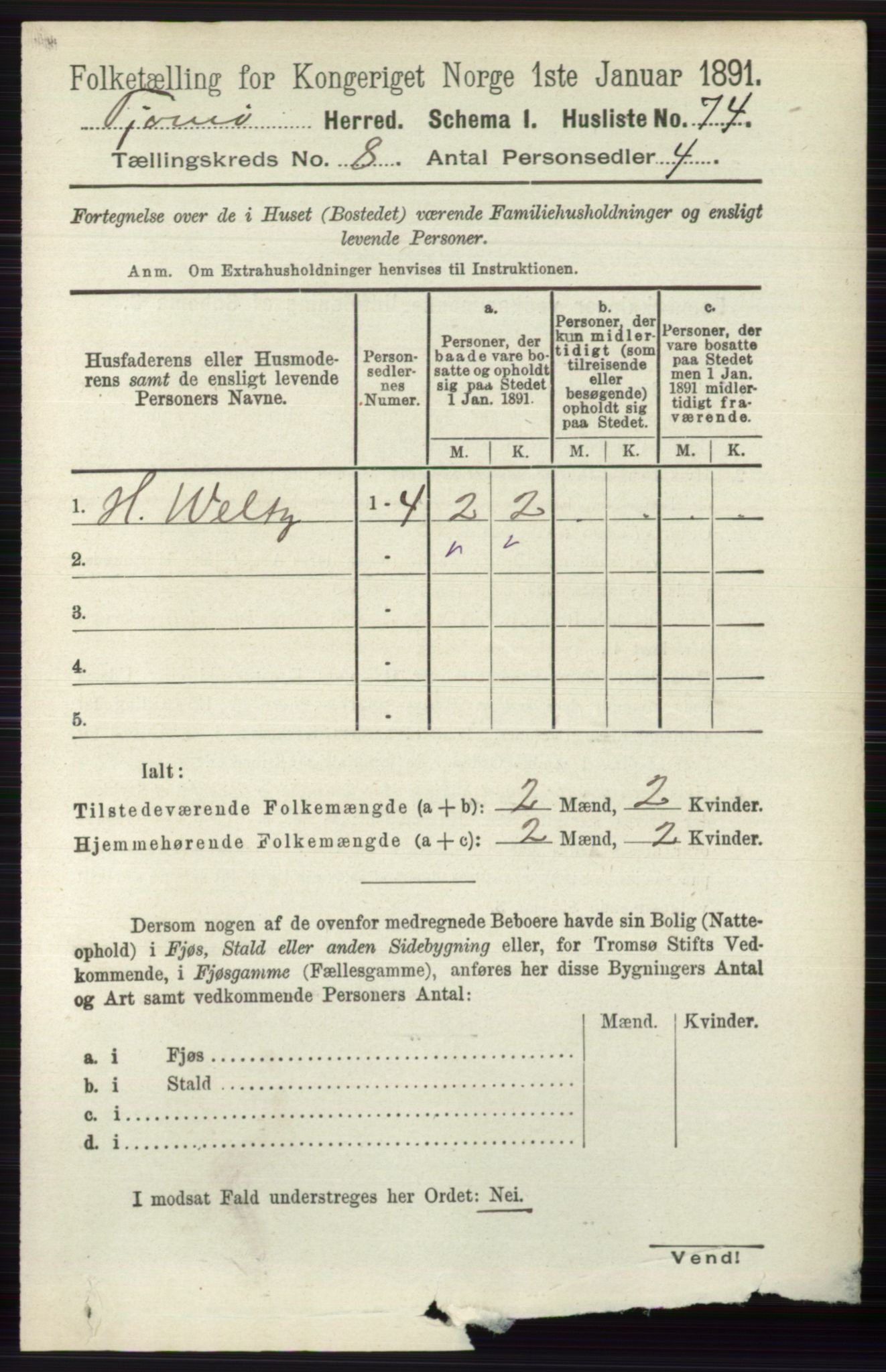 RA, 1891 census for 0723 Tjøme, 1891, p. 2794