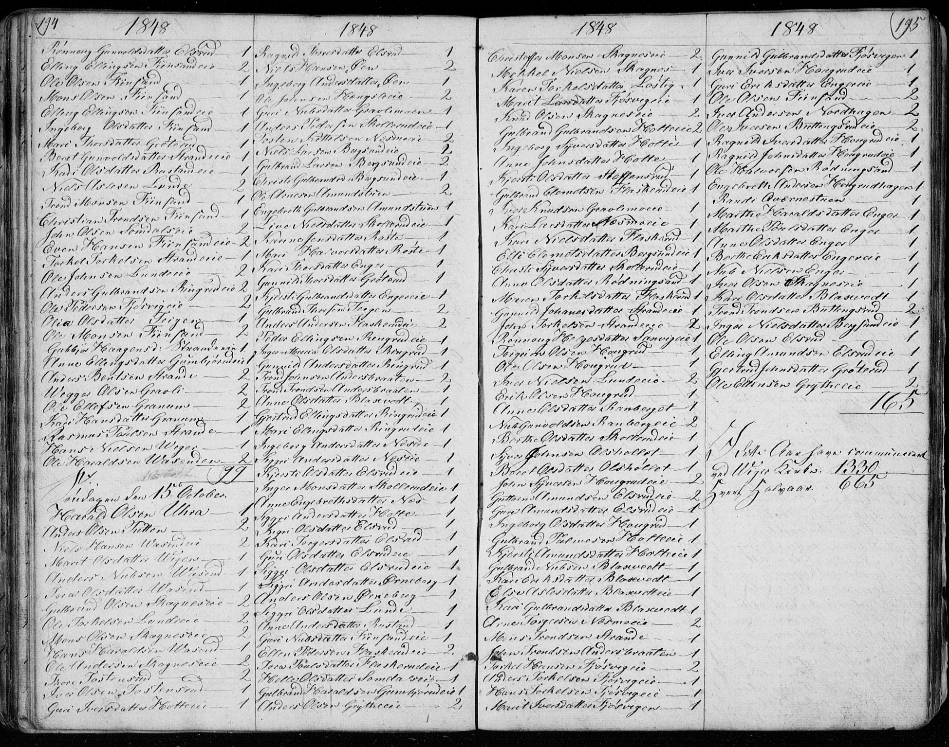 Ådal kirkebøker, SAKO/A-248/G/Ga/L0002: Parish register (copy) no. I 2, 1840-1861, p. 194-195