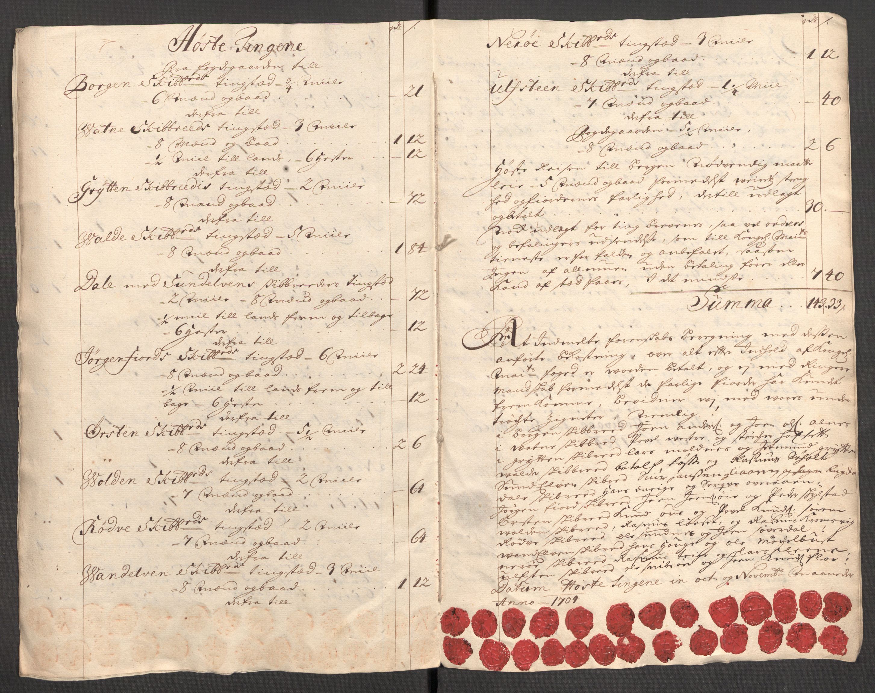 Rentekammeret inntil 1814, Reviderte regnskaper, Fogderegnskap, AV/RA-EA-4092/R54/L3560: Fogderegnskap Sunnmøre, 1704-1705, p. 174