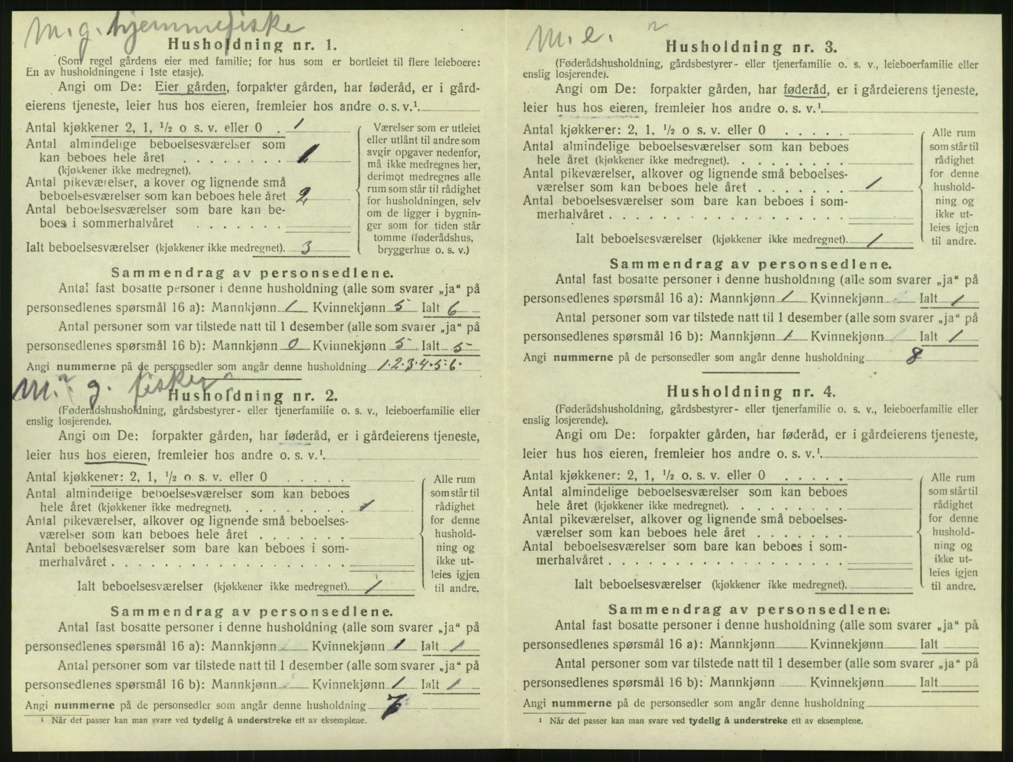 SAT, 1920 census for Tjøtta, 1920, p. 194