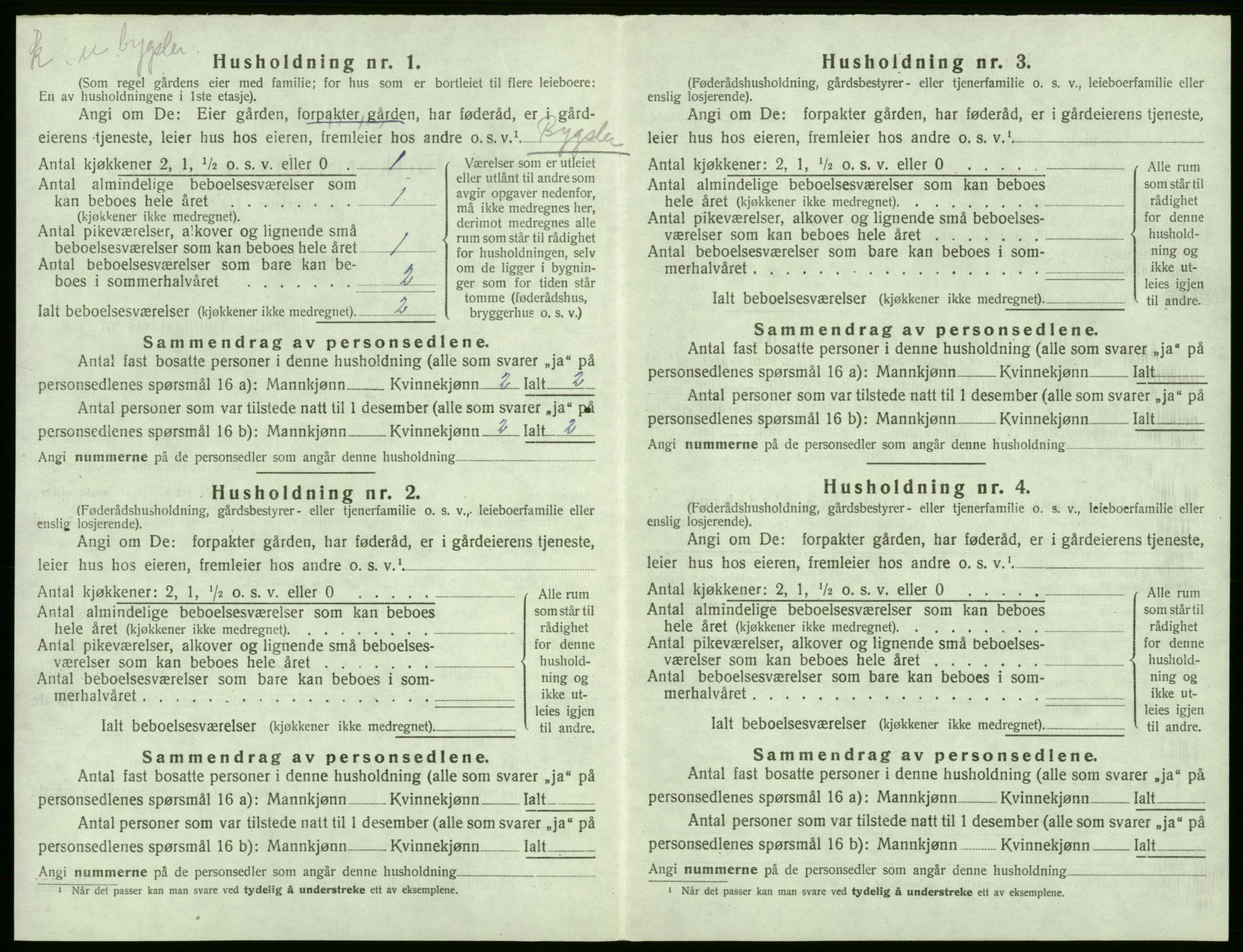 SAB, 1920 census for Stord, 1920, p. 1040