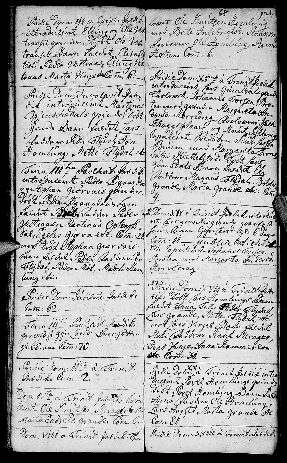 Ministerialprotokoller, klokkerbøker og fødselsregistre - Møre og Romsdal, SAT/A-1454/519/L0243: Parish register (official) no. 519A02, 1760-1770, p. 121