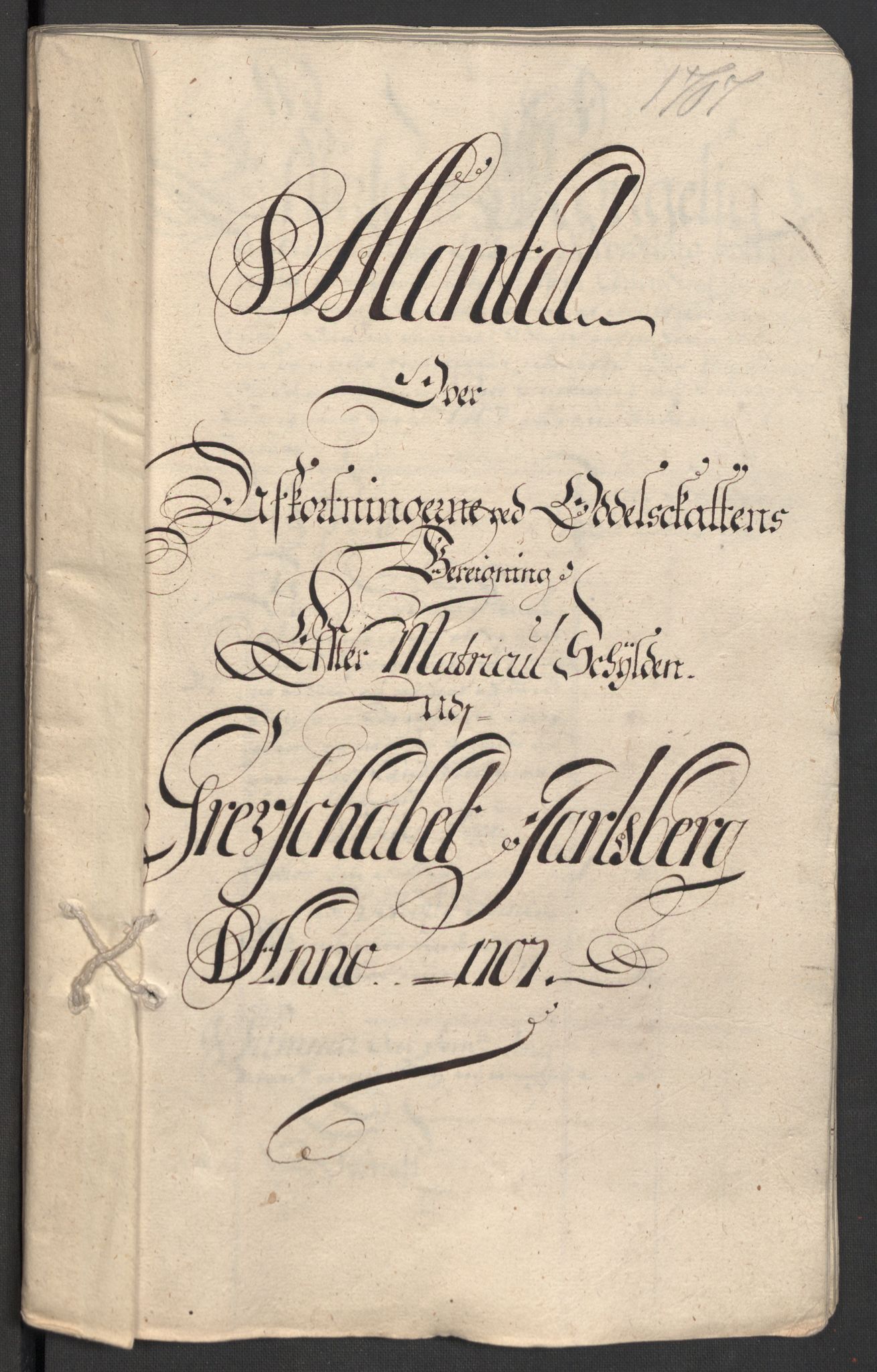 Rentekammeret inntil 1814, Reviderte regnskaper, Fogderegnskap, AV/RA-EA-4092/R32/L1872: Fogderegnskap Jarlsberg grevskap, 1706-1707, p. 432