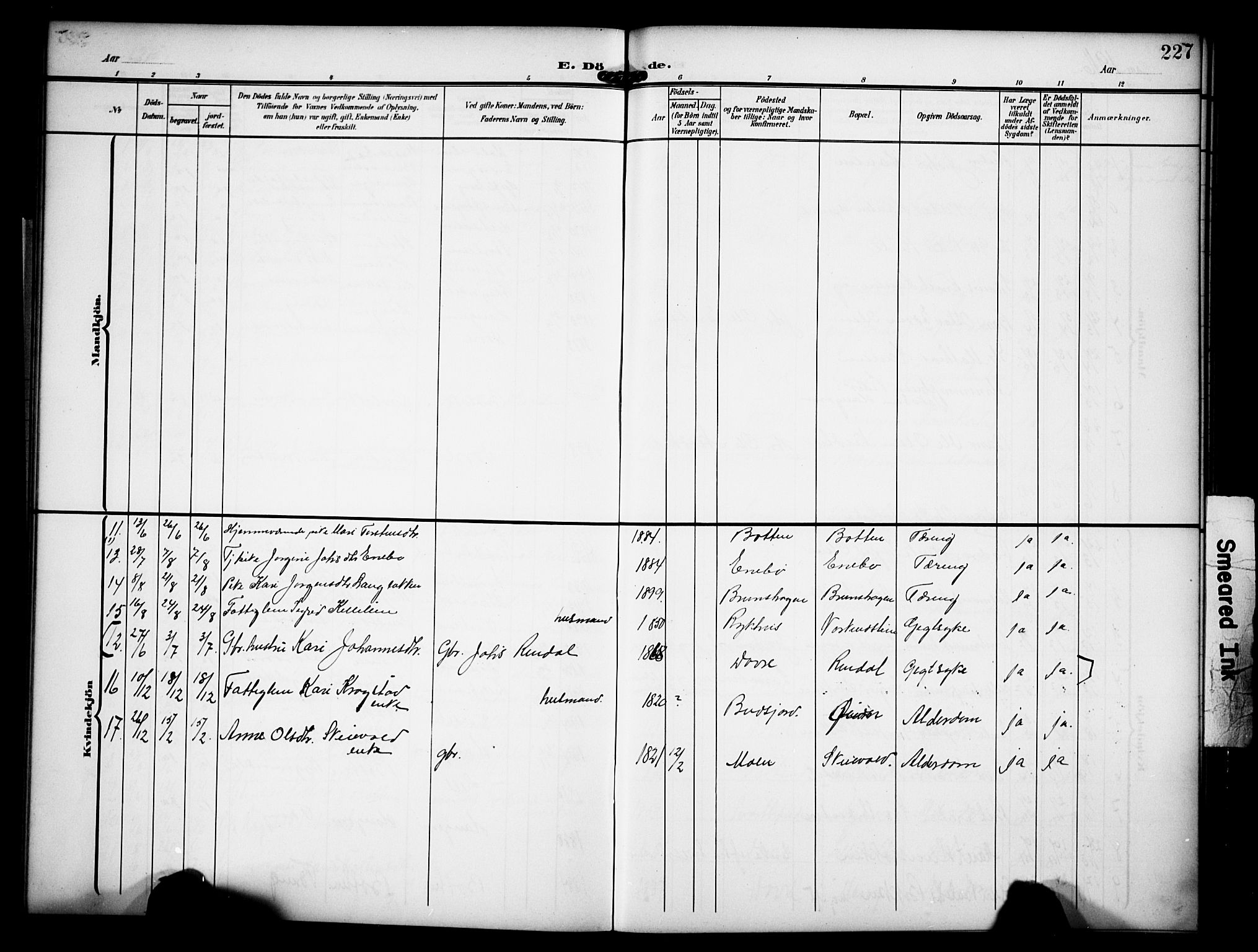 Dovre prestekontor, AV/SAH-PREST-066/H/Ha/Hab/L0003: Parish register (copy) no. 3, 1907-1929, p. 227