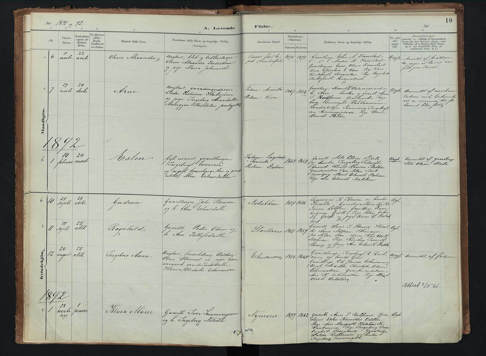 Kvikne prestekontor, AV/SAH-PREST-064/H/Ha/Haa/L0008: Parish register (official) no. 8, 1887-1911, p. 10