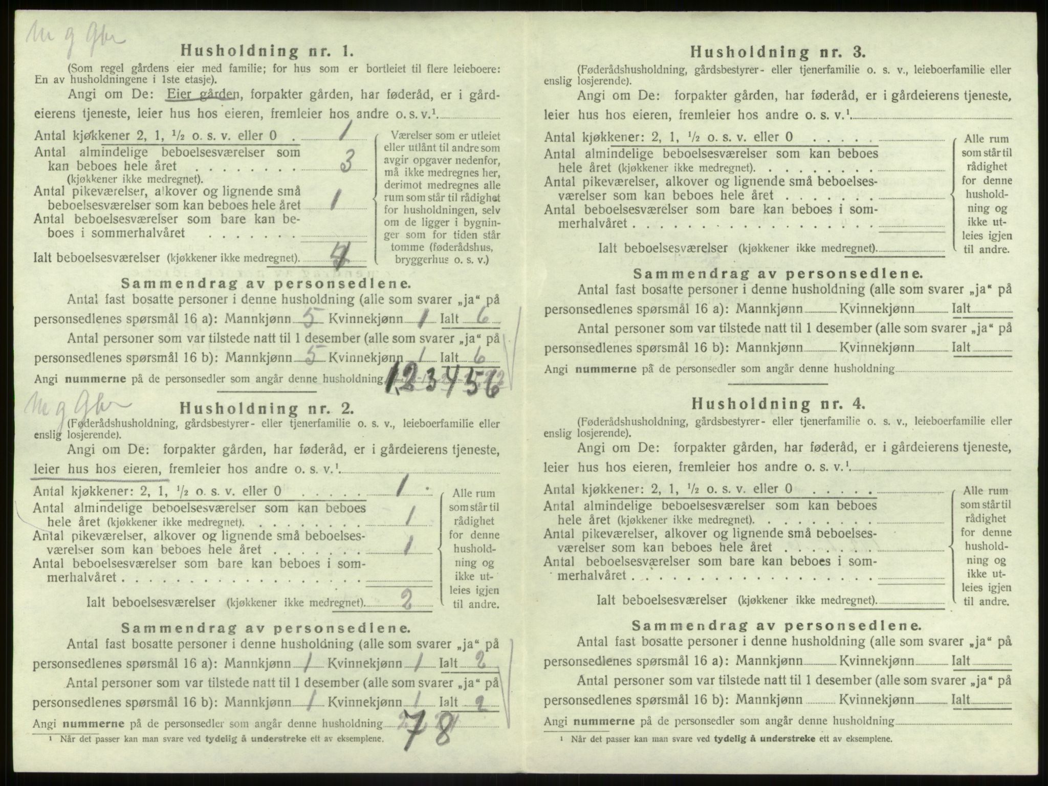 SAB, 1920 census for Nord-Vågsøy, 1920, p. 353