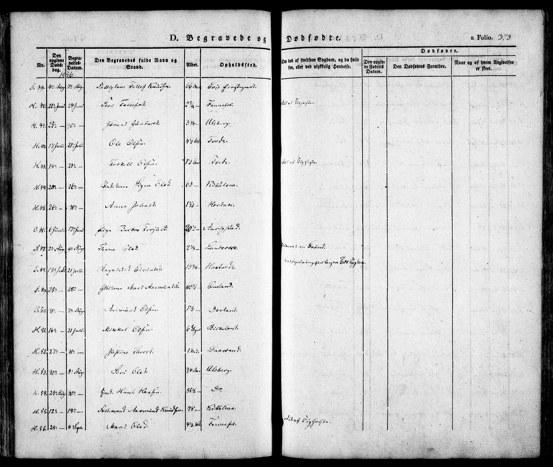 Evje sokneprestkontor, AV/SAK-1111-0008/F/Fa/Faa/L0005: Parish register (official) no. A 5, 1843-1865, p. 373