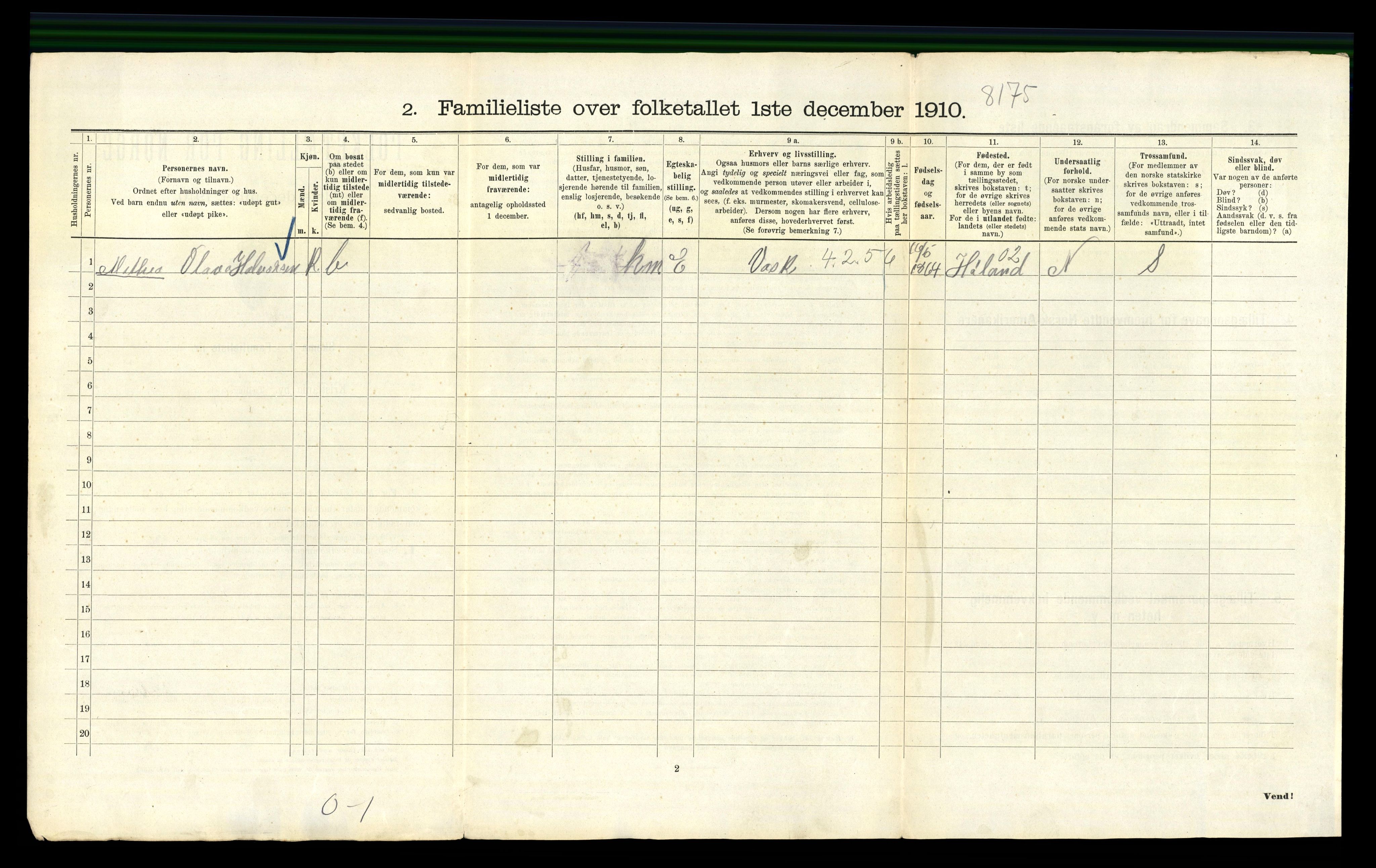 RA, 1910 census for Kristiania, 1910, p. 34746