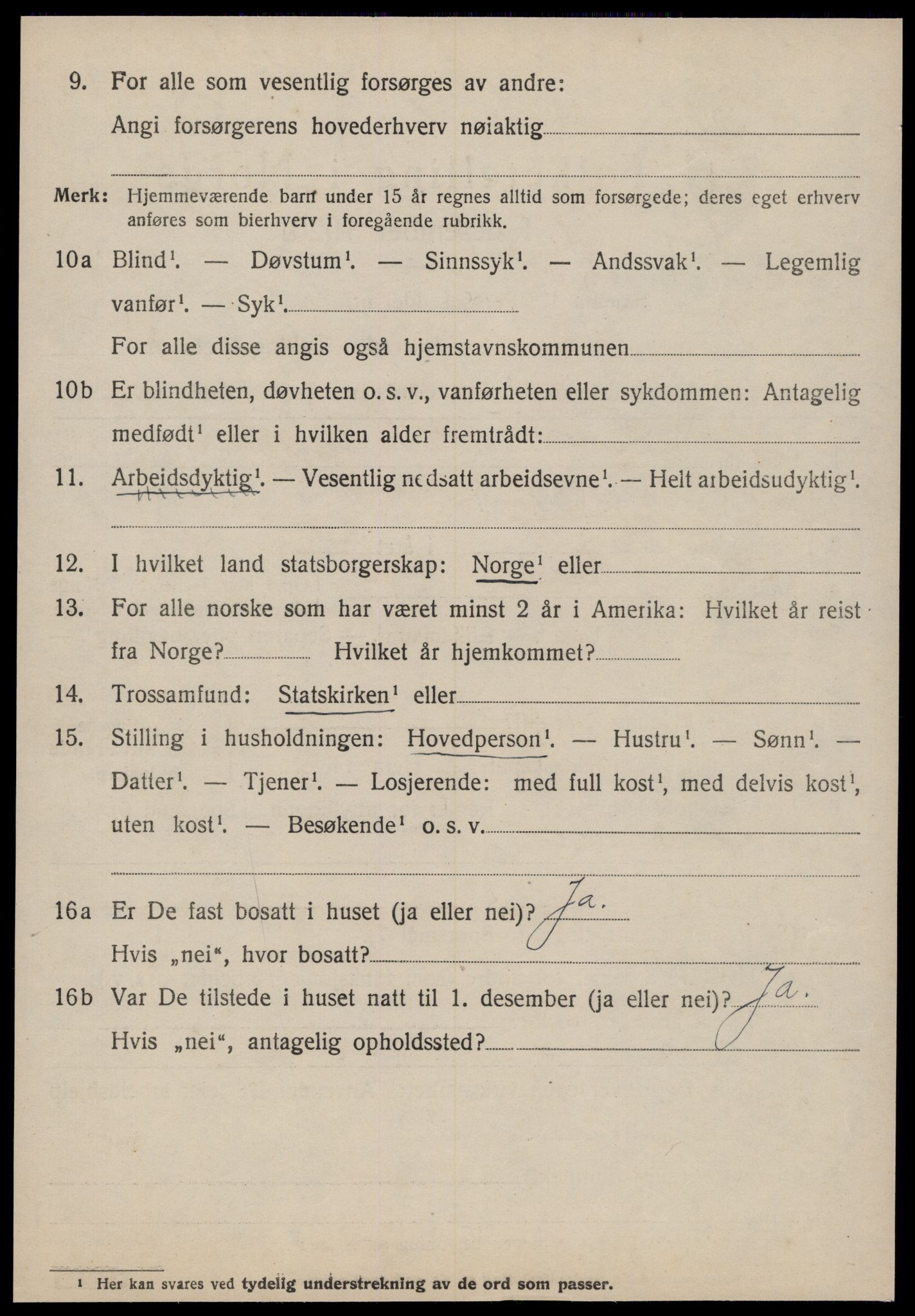 SAT, 1920 census for Edøy, 1920, p. 1309