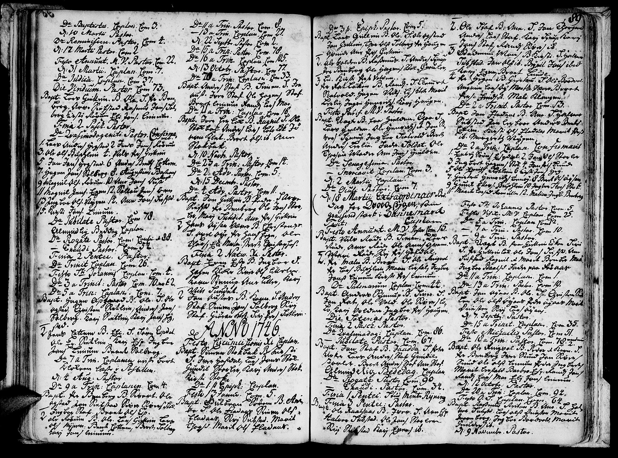 Ministerialprotokoller, klokkerbøker og fødselsregistre - Sør-Trøndelag, SAT/A-1456/691/L1059: Parish register (official) no. 691A01 /3, 1740-1767, p. 89