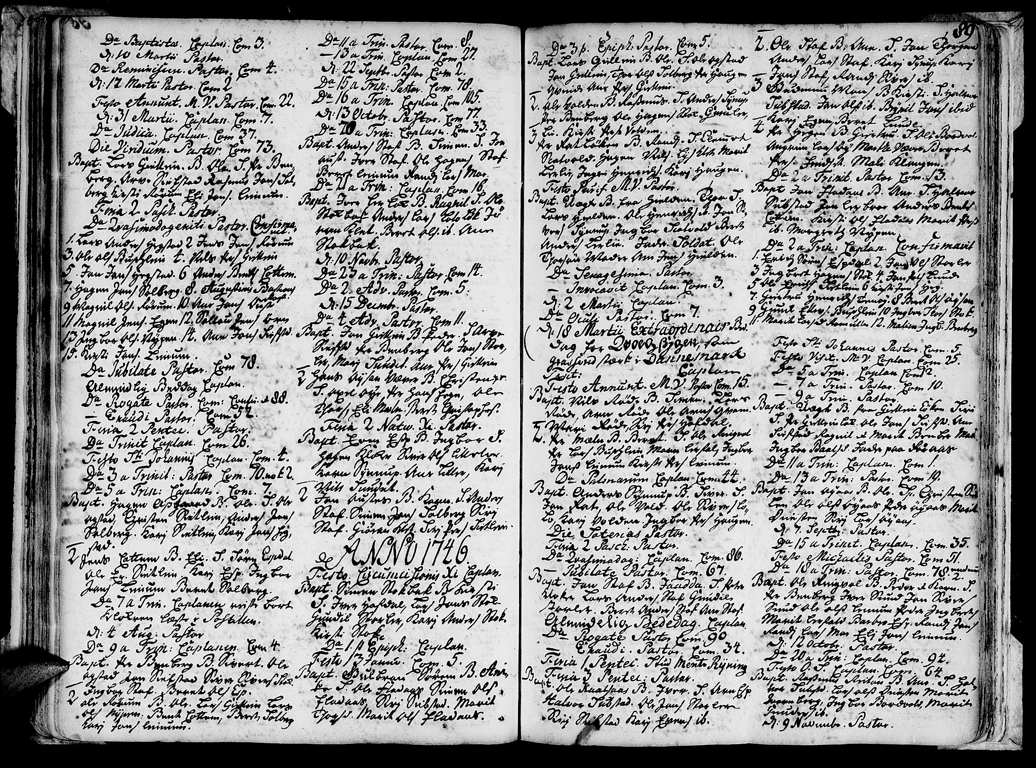 Ministerialprotokoller, klokkerbøker og fødselsregistre - Sør-Trøndelag, AV/SAT-A-1456/691/L1059: Parish register (official) no. 691A01 /3, 1740-1767, p. 89