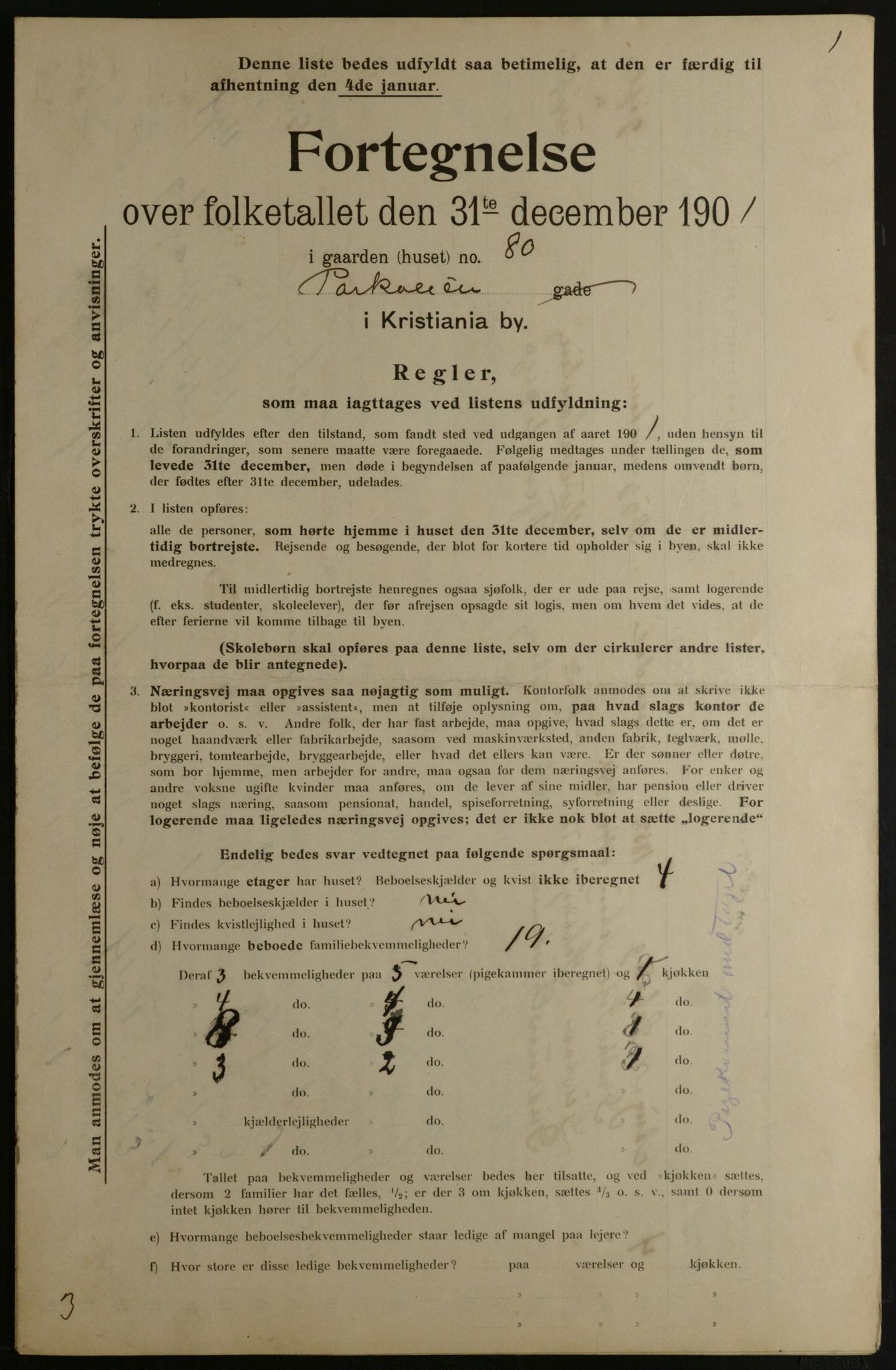 OBA, Municipal Census 1901 for Kristiania, 1901, p. 12045