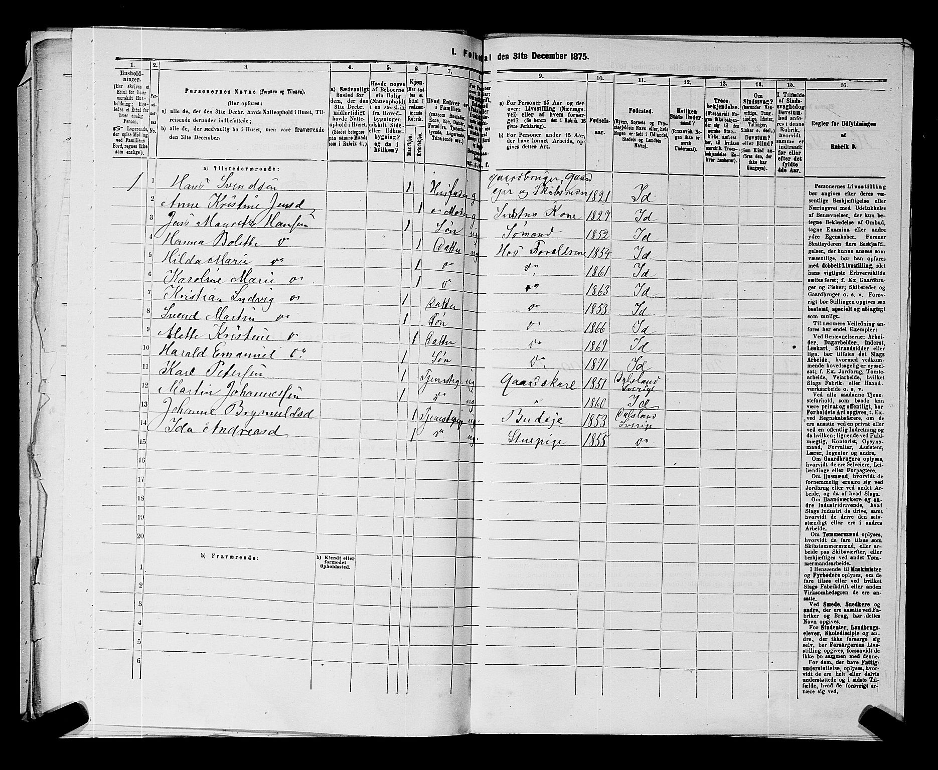 RA, 1875 census for 0117P Idd, 1875, p. 393