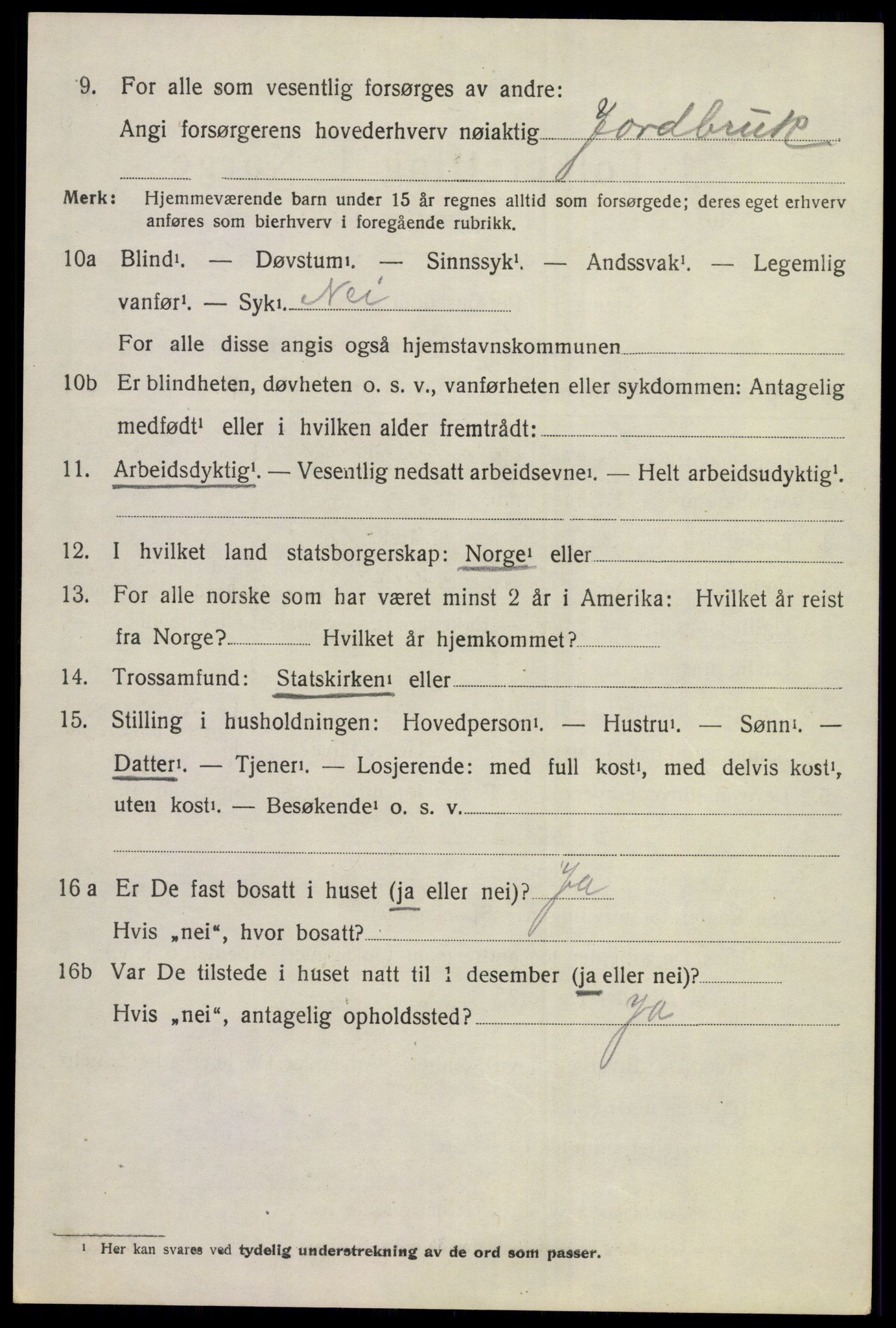 SAKO, 1920 census for Hole, 1920, p. 2734