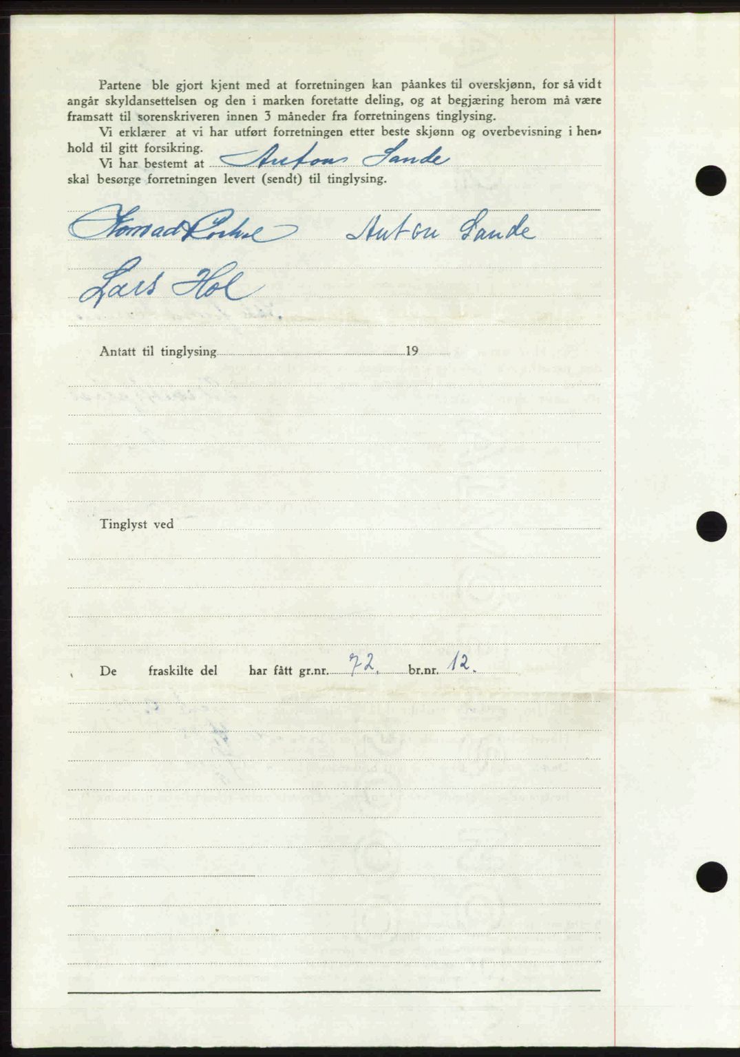 Romsdal sorenskriveri, AV/SAT-A-4149/1/2/2C: Mortgage book no. A31, 1949-1949, Diary no: : 2838/1949