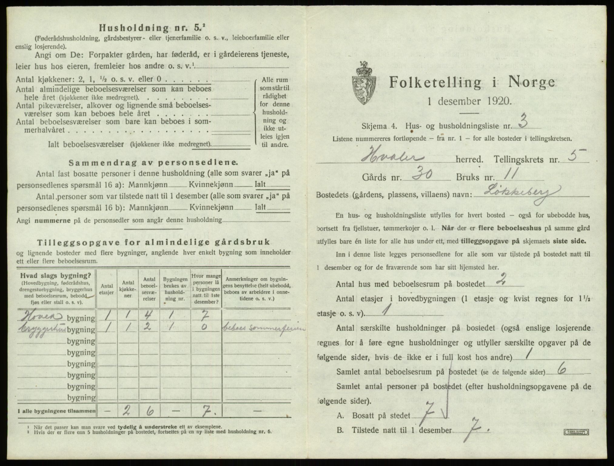 SAO, 1920 census for Hvaler, 1920, p. 844