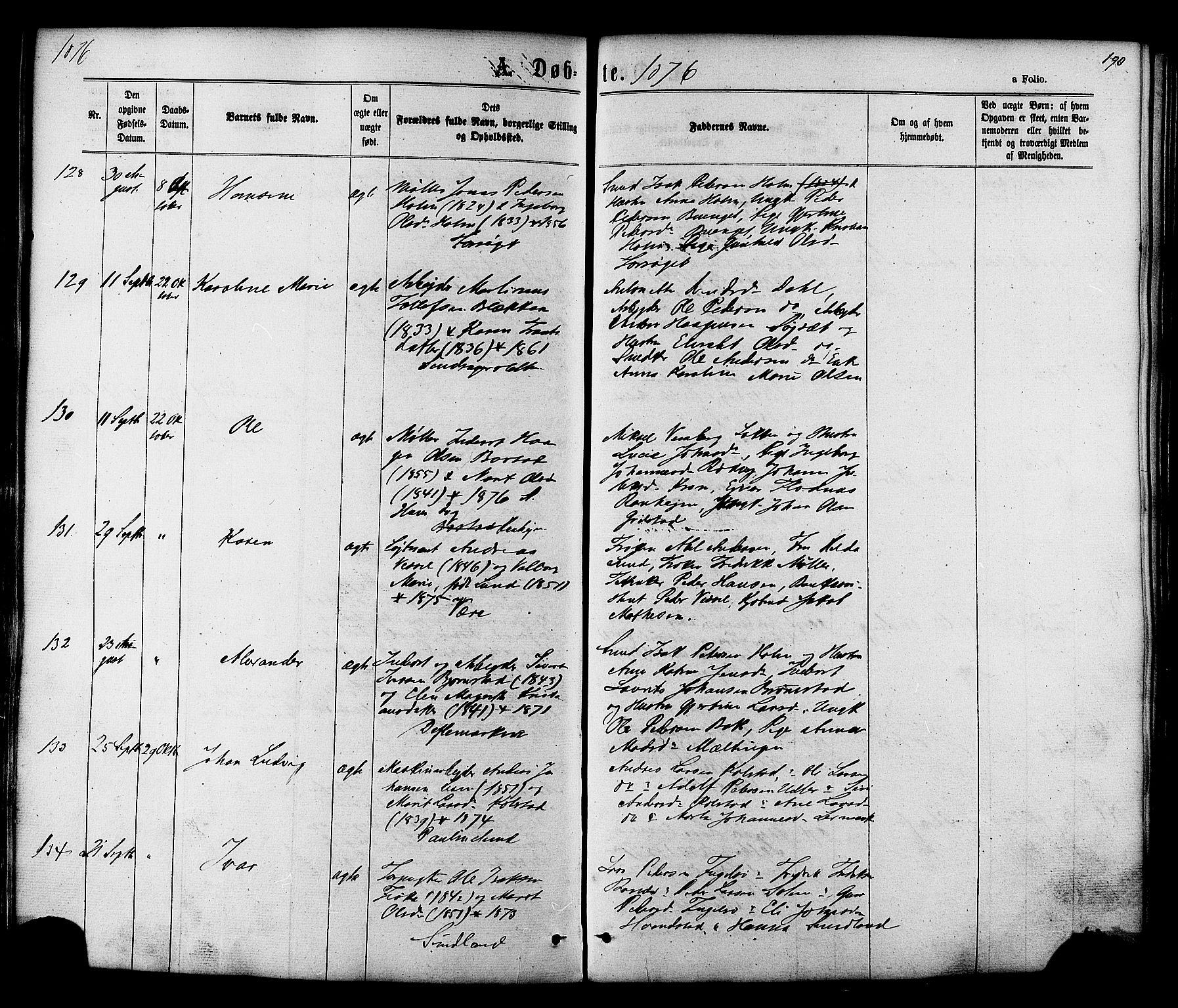 Ministerialprotokoller, klokkerbøker og fødselsregistre - Sør-Trøndelag, SAT/A-1456/606/L0293: Parish register (official) no. 606A08, 1866-1877, p. 190