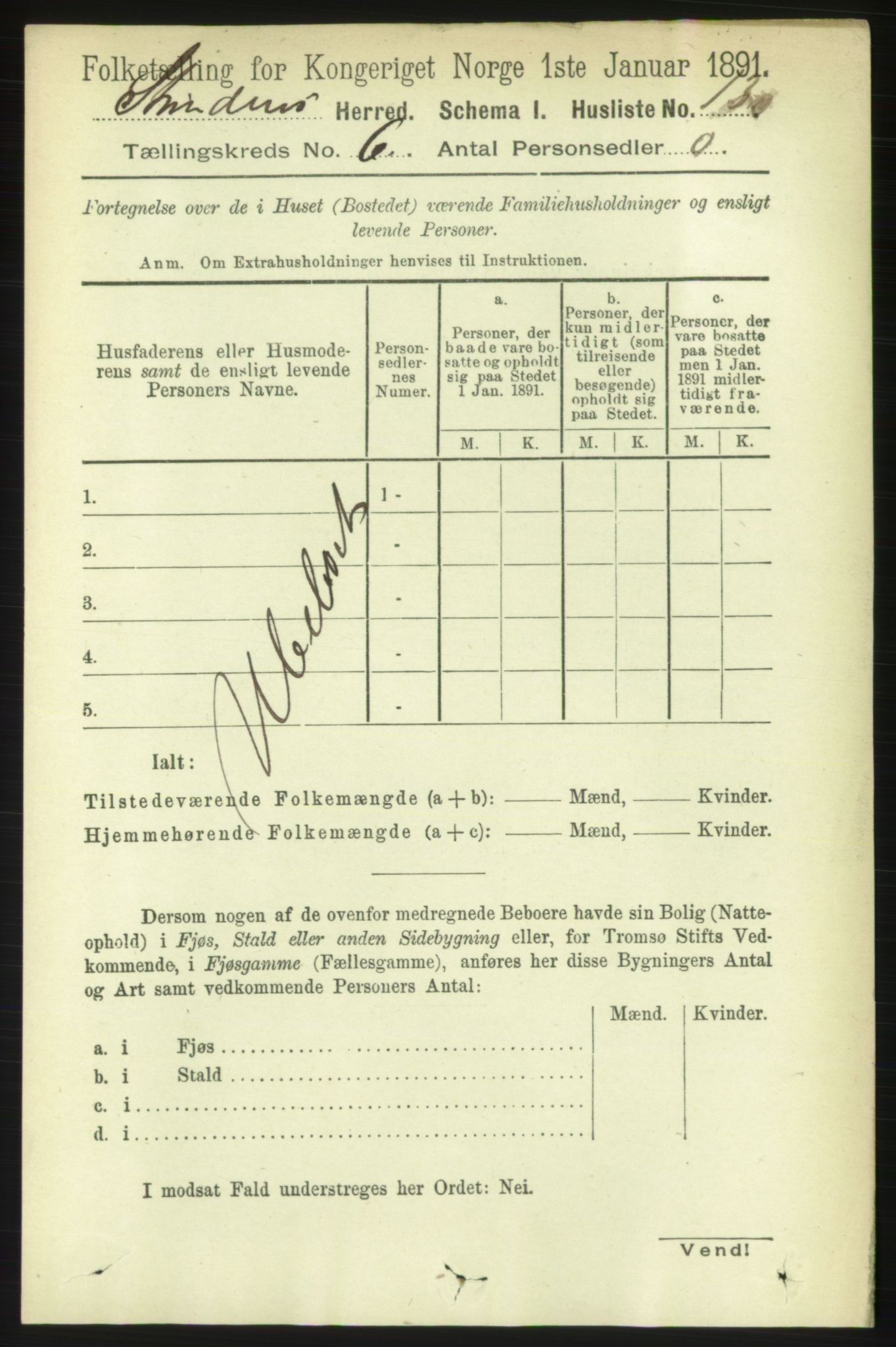 RA, 1891 census for 1660 Strinda, 1891, p. 5292