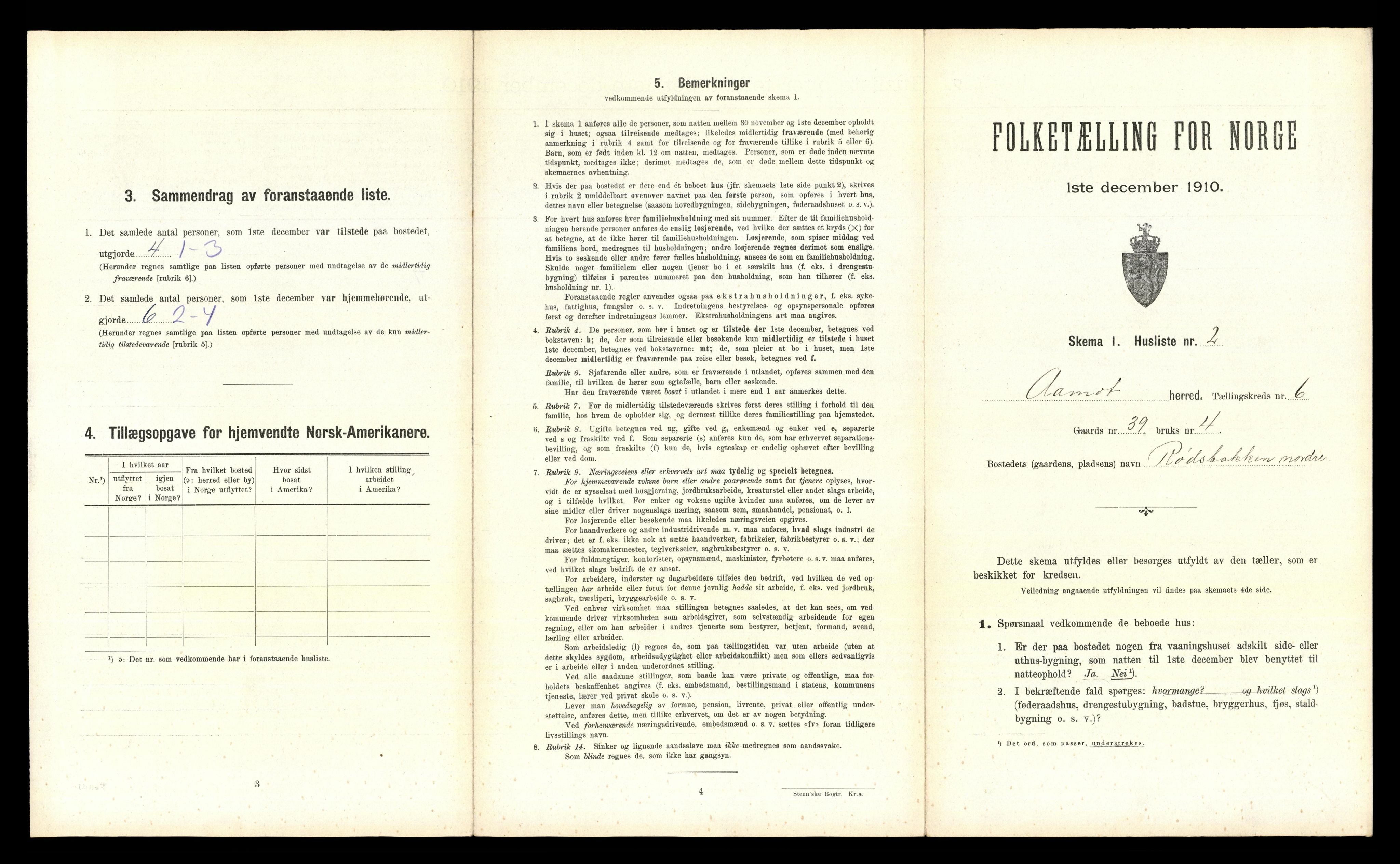 RA, 1910 census for Åmot, 1910, p. 765