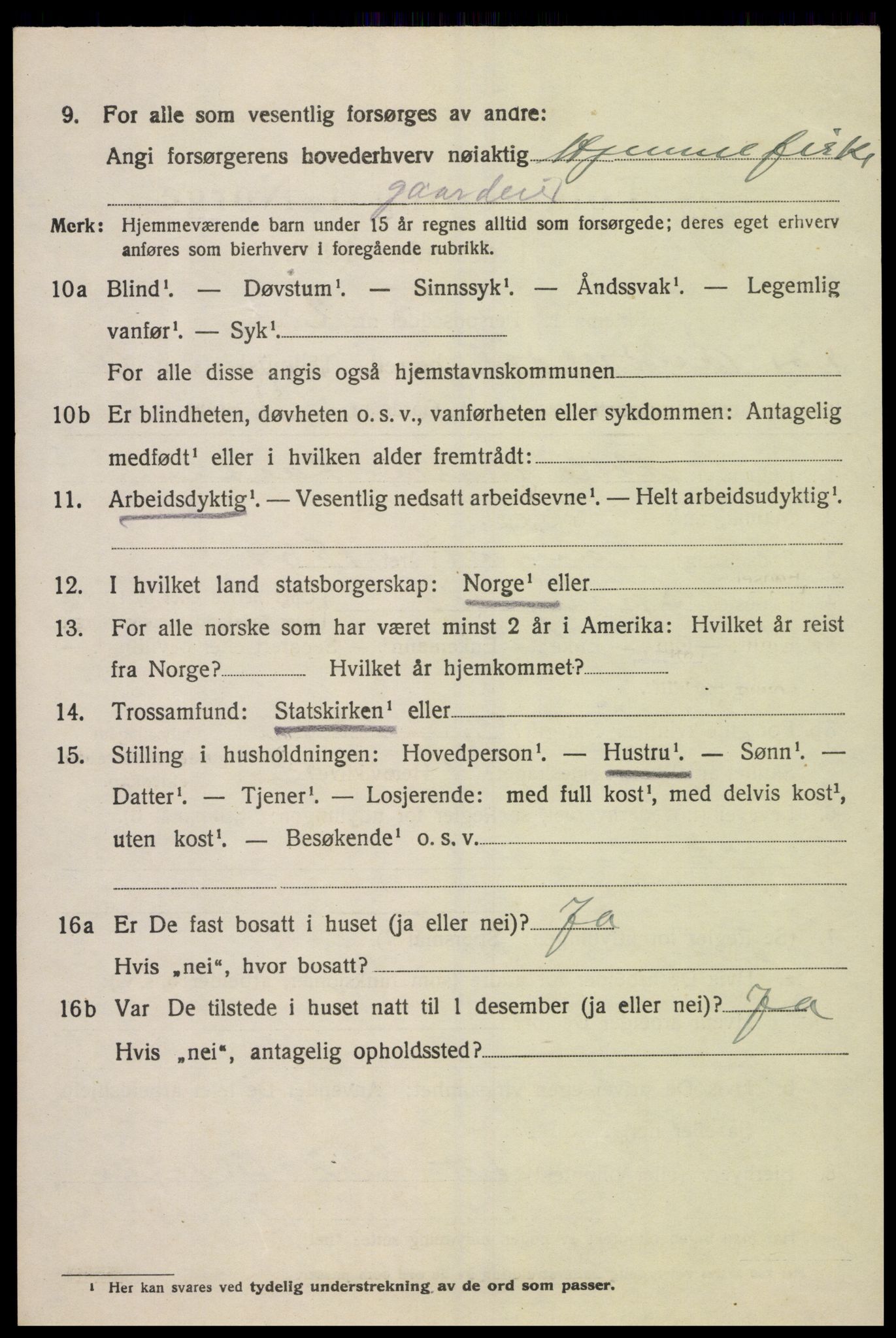 SAK, 1920 census for Sør-Audnedal, 1920, p. 4194