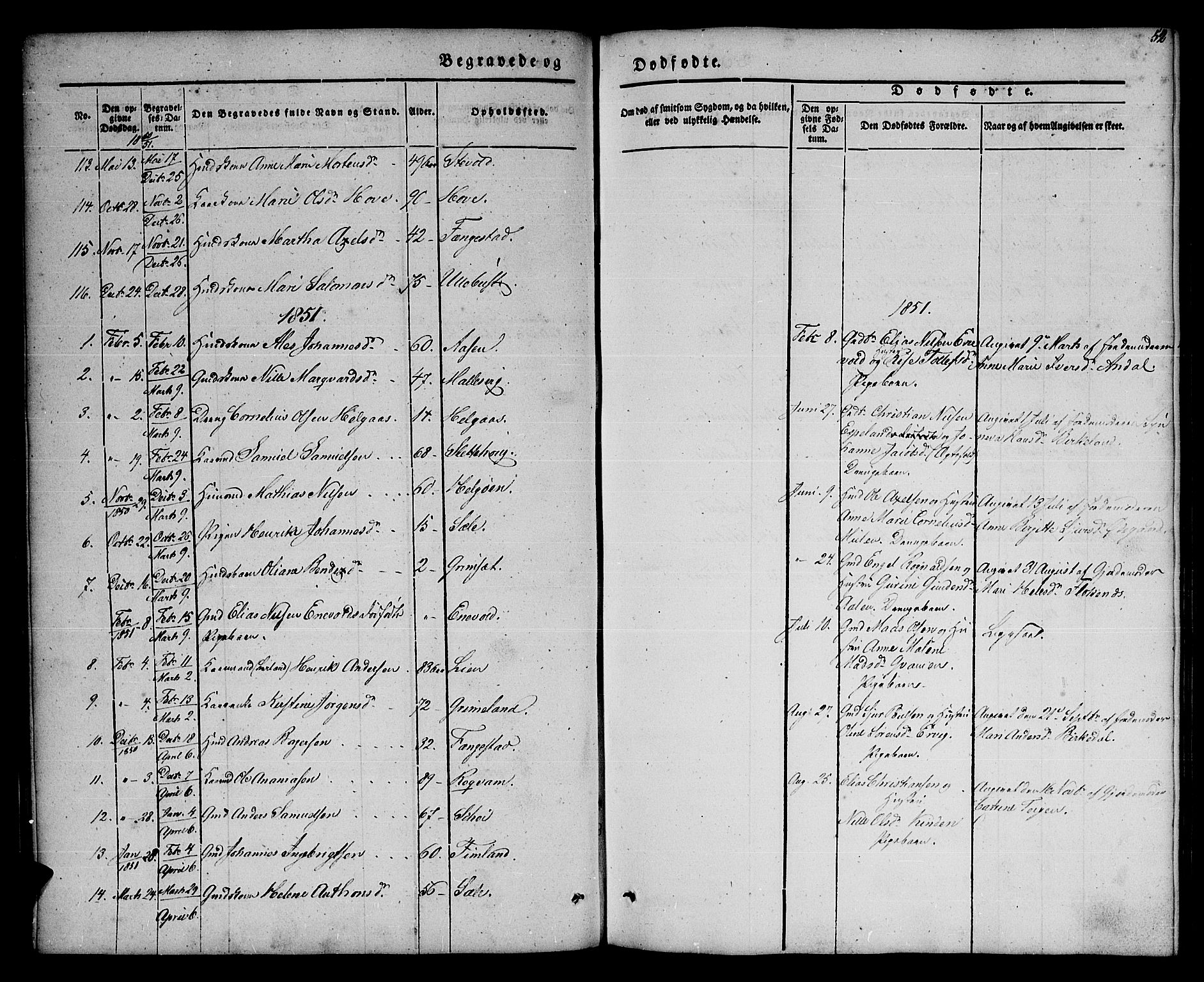 Førde sokneprestembete, SAB/A-79901/H/Haa/Haaa/L0008: Parish register (official) no. A 8, 1843-1860, p. 52