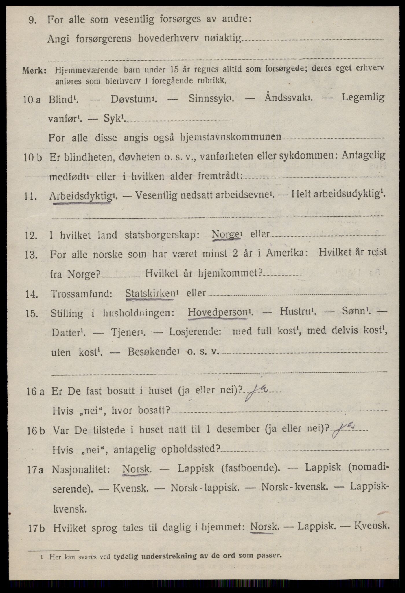 SAT, 1920 census for Ålen, 1920, p. 5723