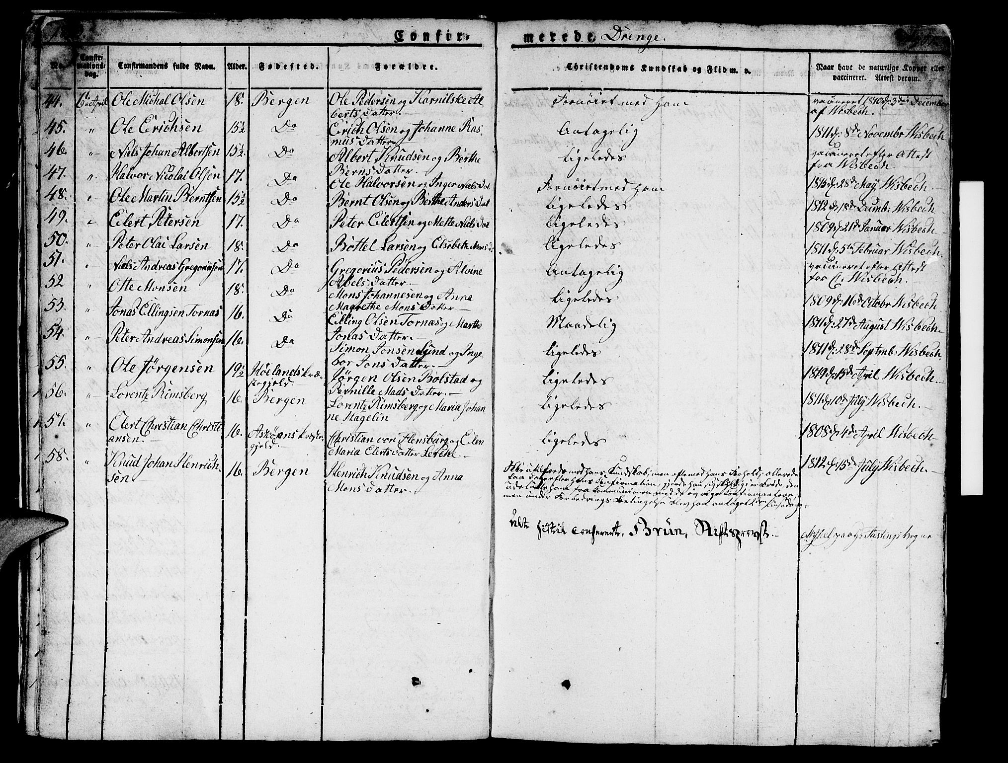 Domkirken sokneprestembete, AV/SAB-A-74801/H/Hab/L0002: Parish register (copy) no. A 2, 1821-1839, p. 301