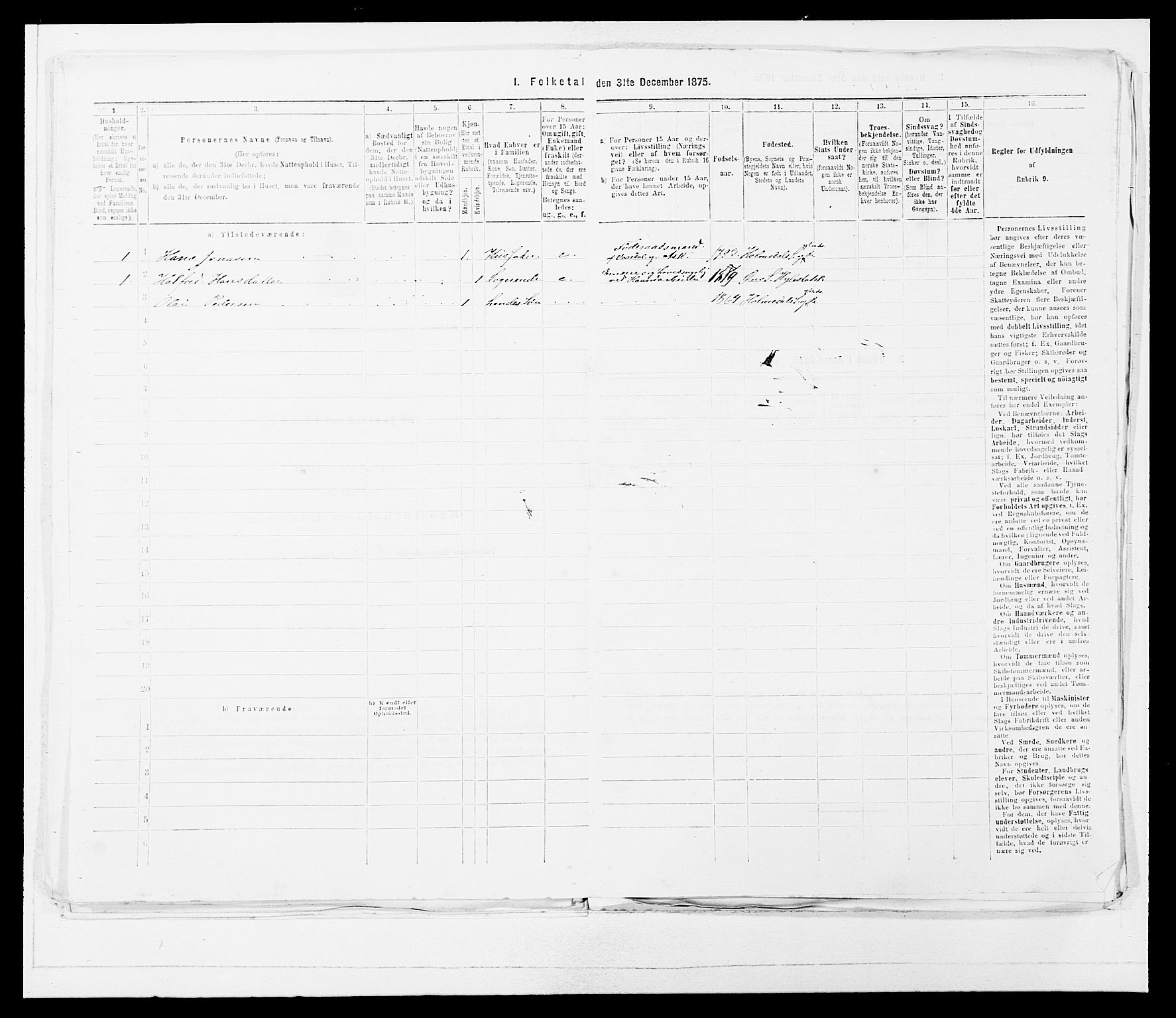 SAB, 1875 census for 1429P Ytre Holmedal, 1875, p. 72