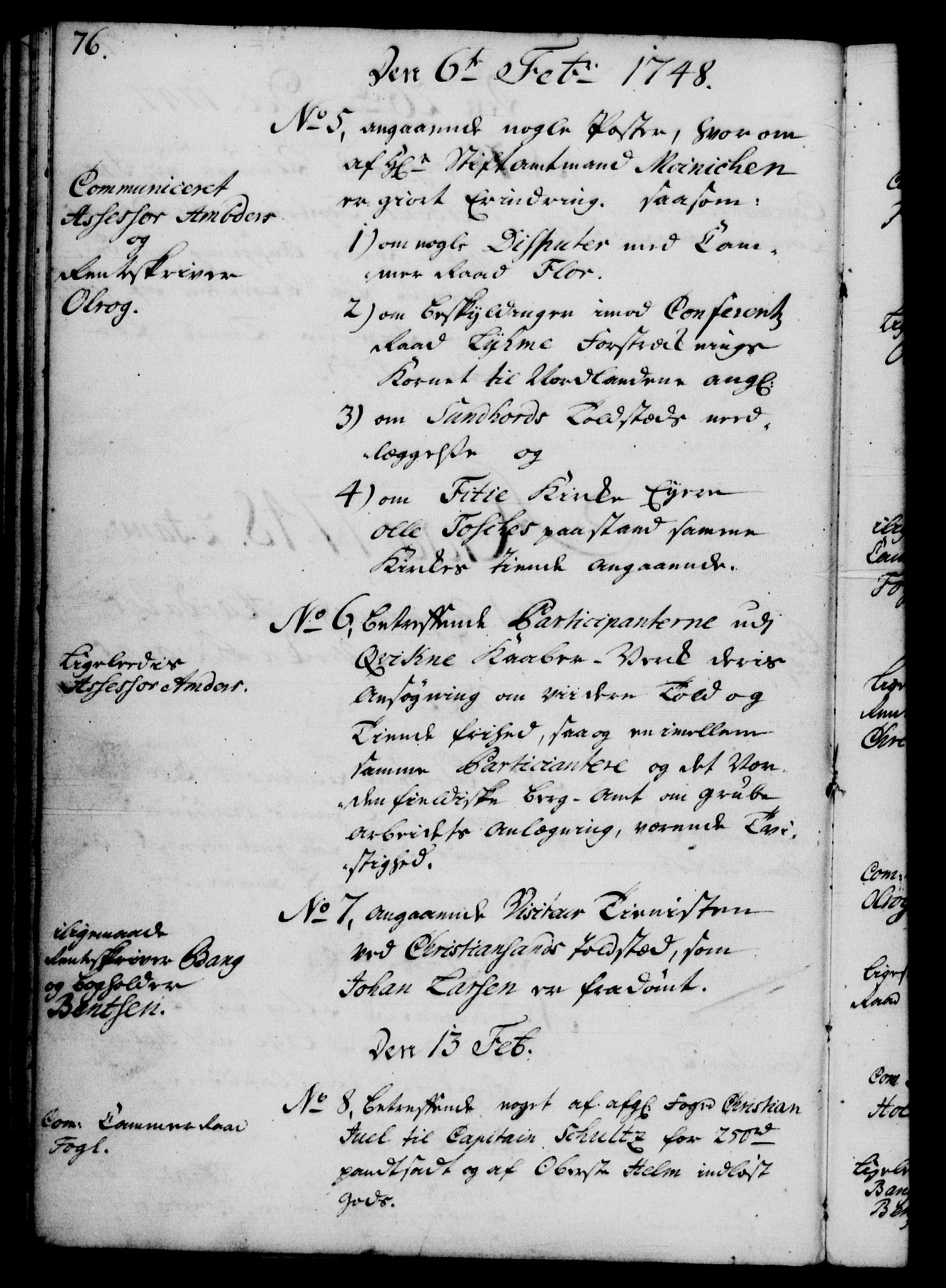 Rentekammeret, Kammerkanselliet, RA/EA-3111/G/Gf/Gfb/L0005: Register til norske relasjons- og resolusjonsprotokoller (merket RK 52.100), 1744-1754, p. 76