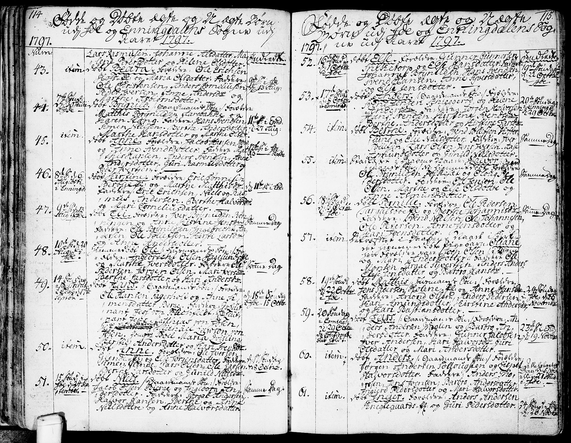 Idd prestekontor Kirkebøker, AV/SAO-A-10911/F/Fc/L0001: Parish register (official) no. III 1, 1770-1814, p. 114-115