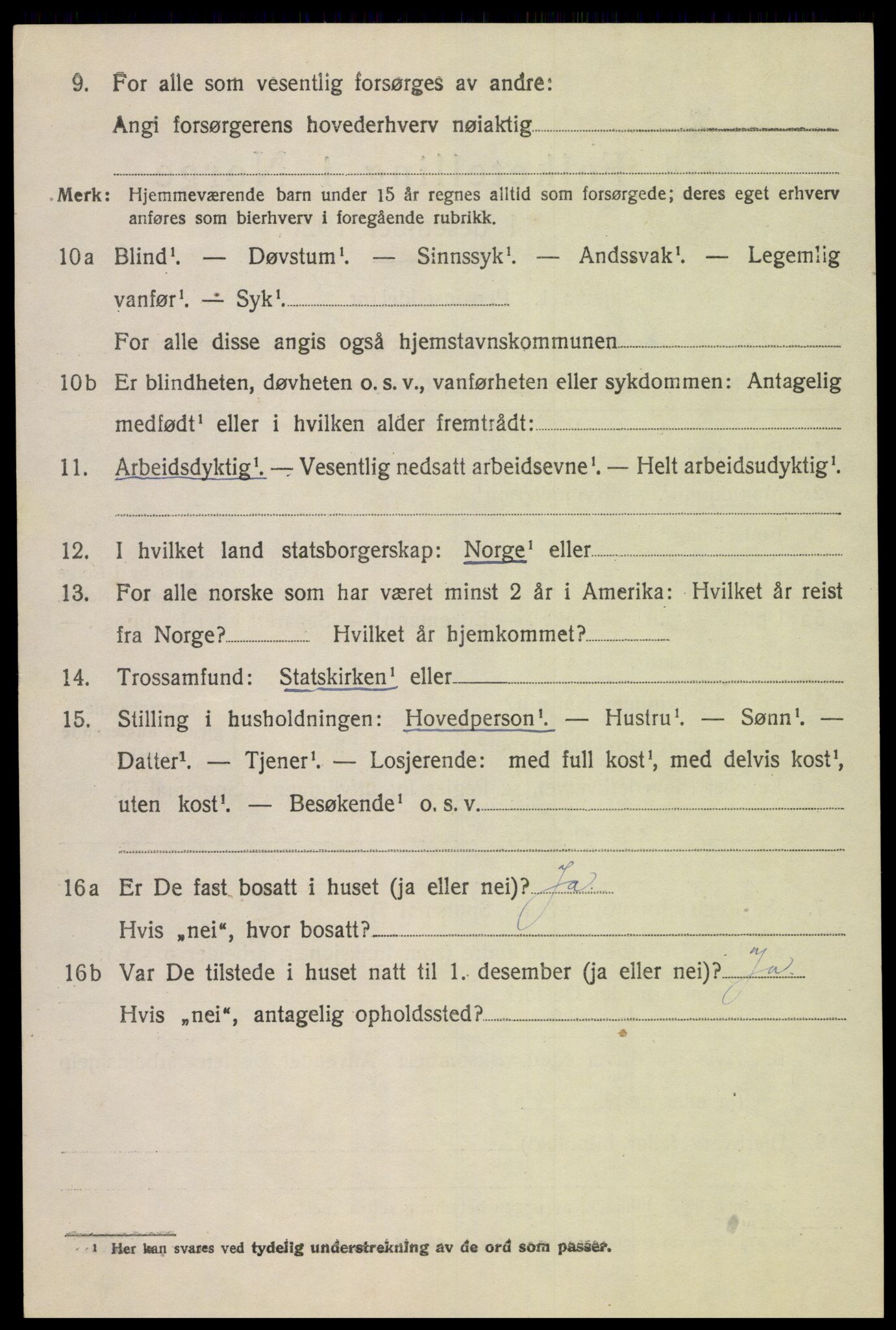 SAK, 1920 census for Gyland, 1920, p. 1637