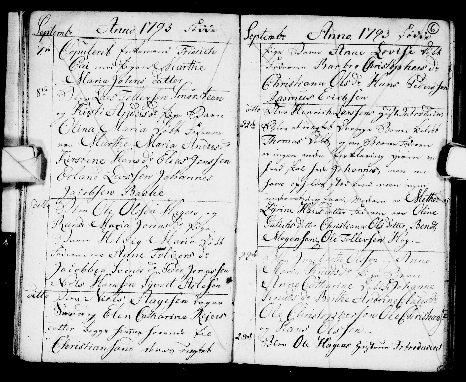 Strømsø kirkebøker, AV/SAKO-A-246/F/Fb/L0003: Parish register (official) no. II 3, 1793-1799, p. 6