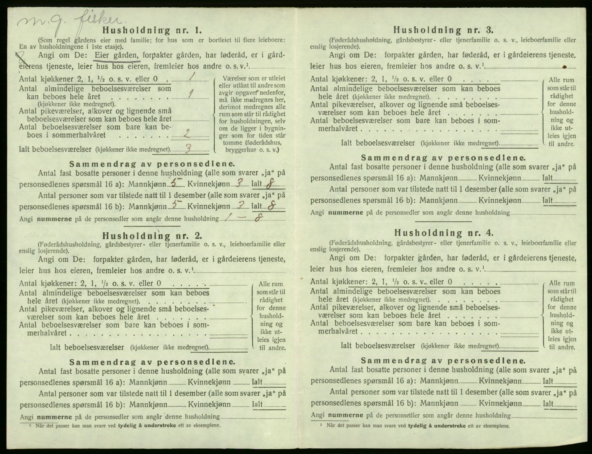 SAB, 1920 census for Fjell, 1920, p. 508