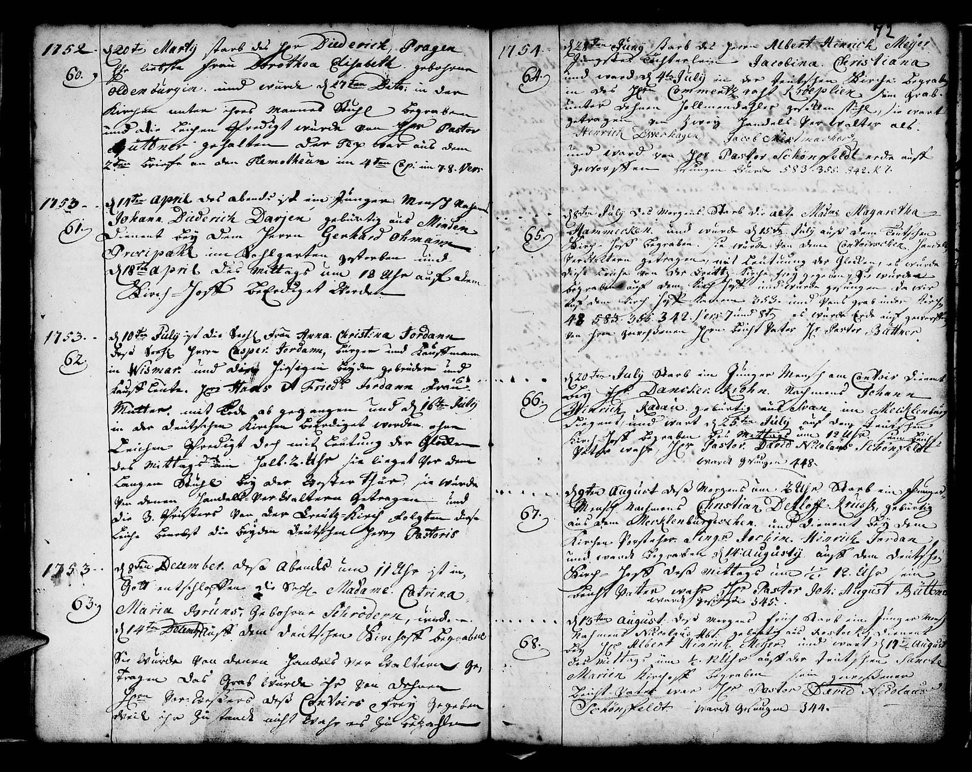Mariakirken Sokneprestembete, SAB/A-76901/H/Haa/L0001: Parish register (official) no. A 1, 1740-1784, p. 72