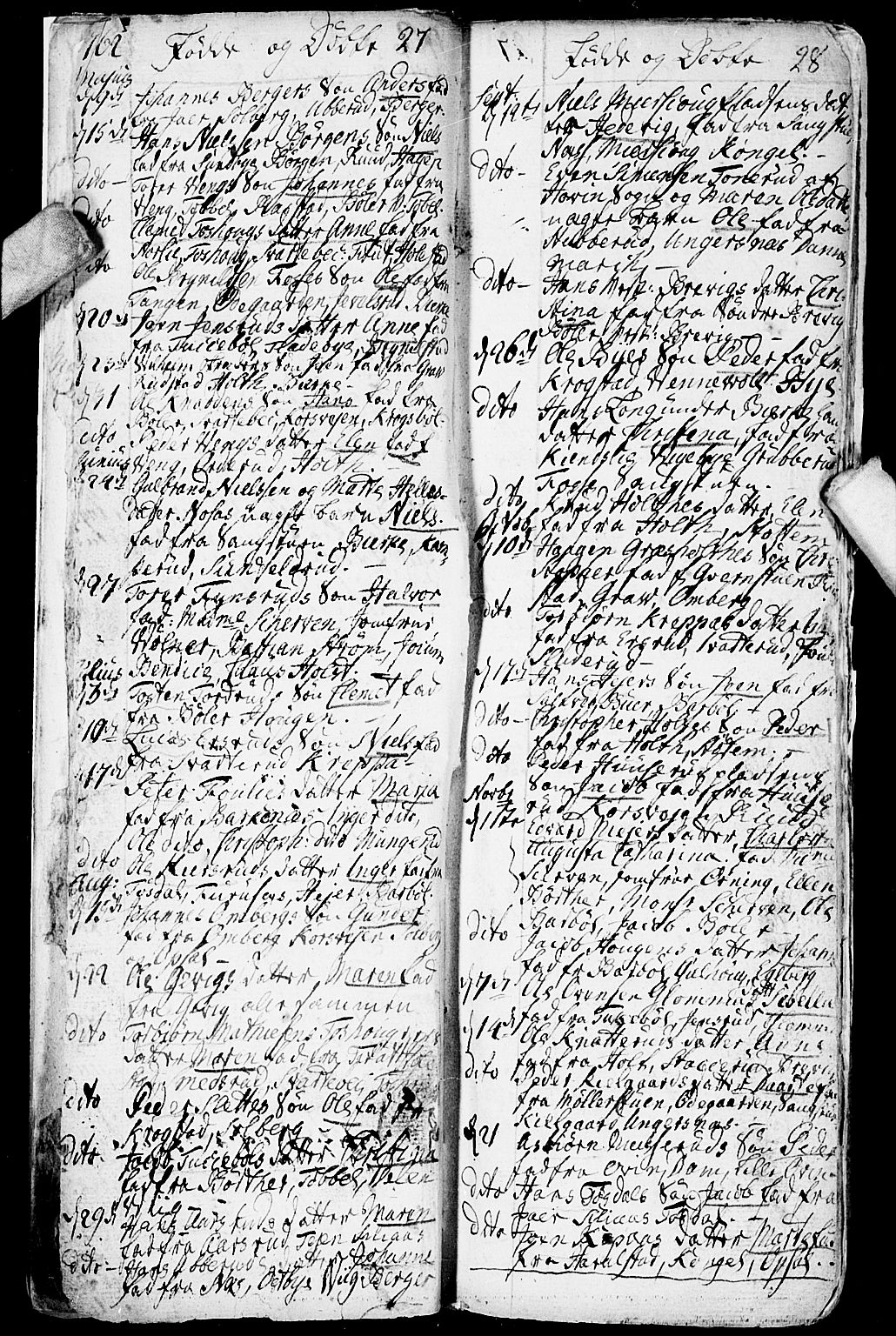 Enebakk prestekontor Kirkebøker, SAO/A-10171c/F/Fa/L0002: Parish register (official) no. I 2, 1755-1806, p. 27-28