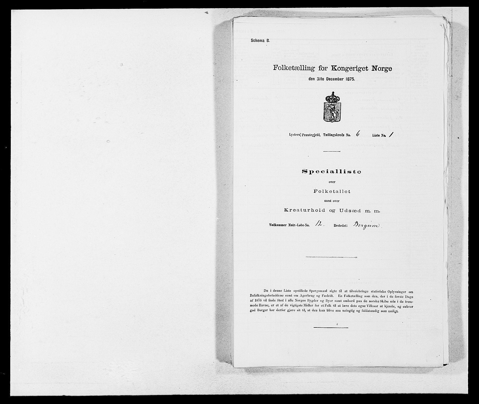 SAB, 1875 census for 1426P Luster, 1875, p. 937