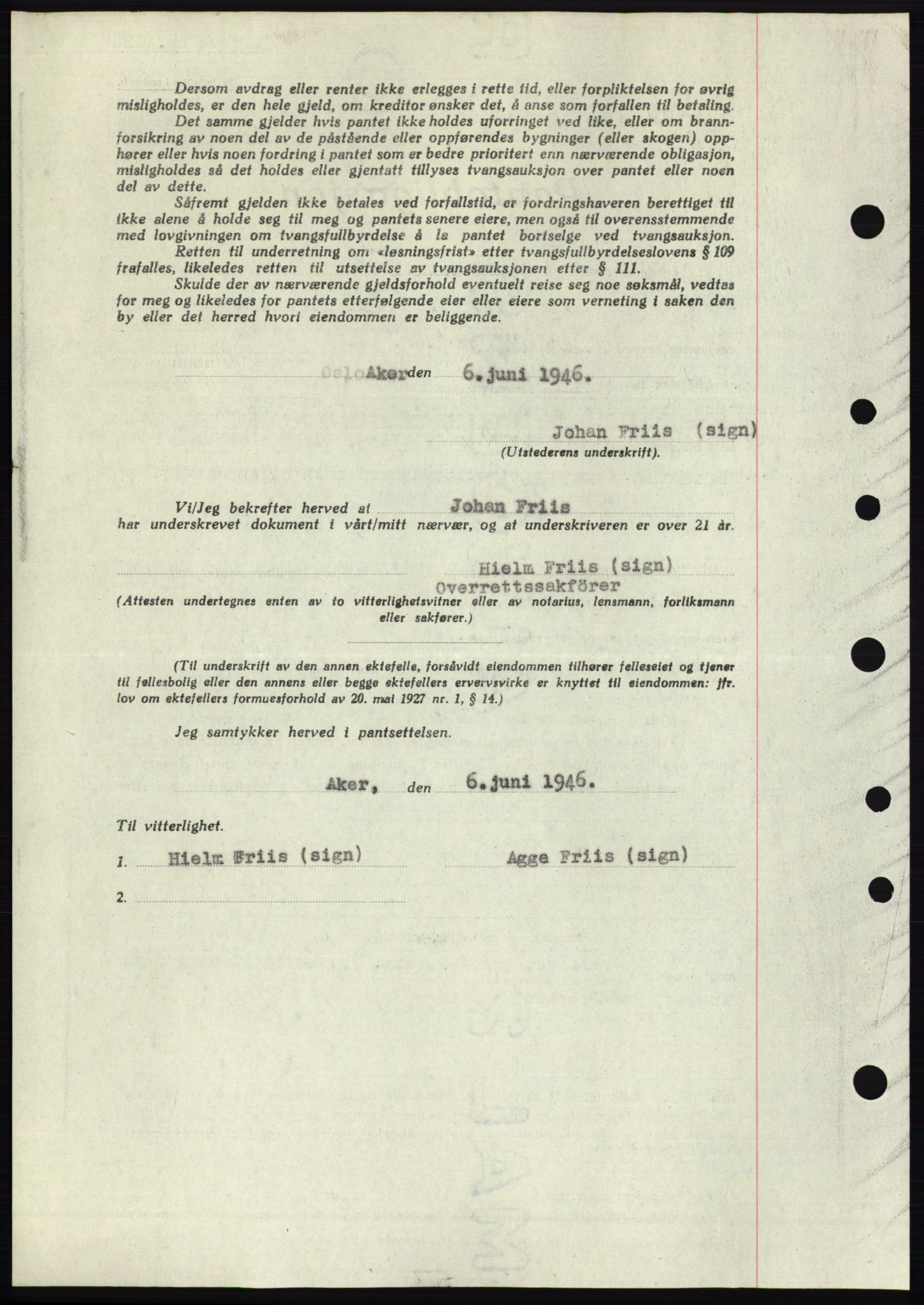 Moss sorenskriveri, SAO/A-10168: Mortgage book no. B15, 1946-1946, Diary no: : 1269/1946
