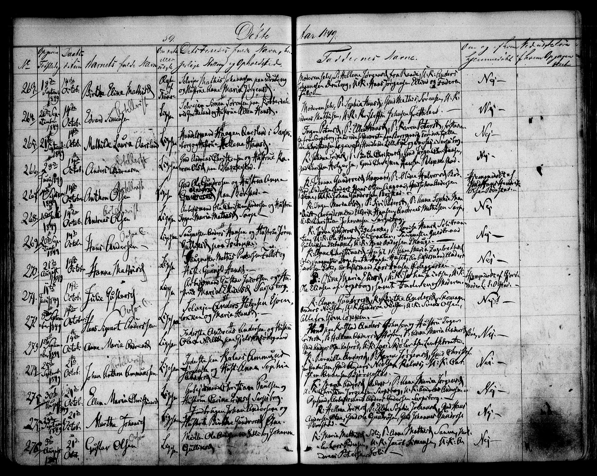 Tune prestekontor Kirkebøker, AV/SAO-A-2007/F/Fa/L0010a: Parish register (official) no. 10A, 1847-1852, p. 59
